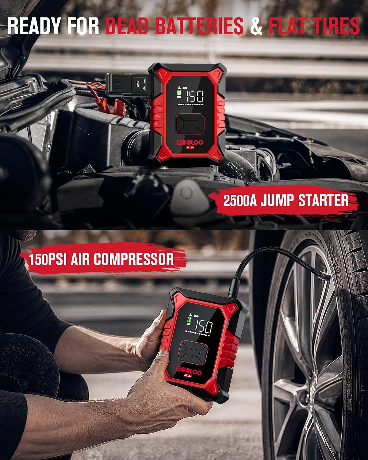 Detalle de GOOLOO Portable Jump Starter A3 Lite