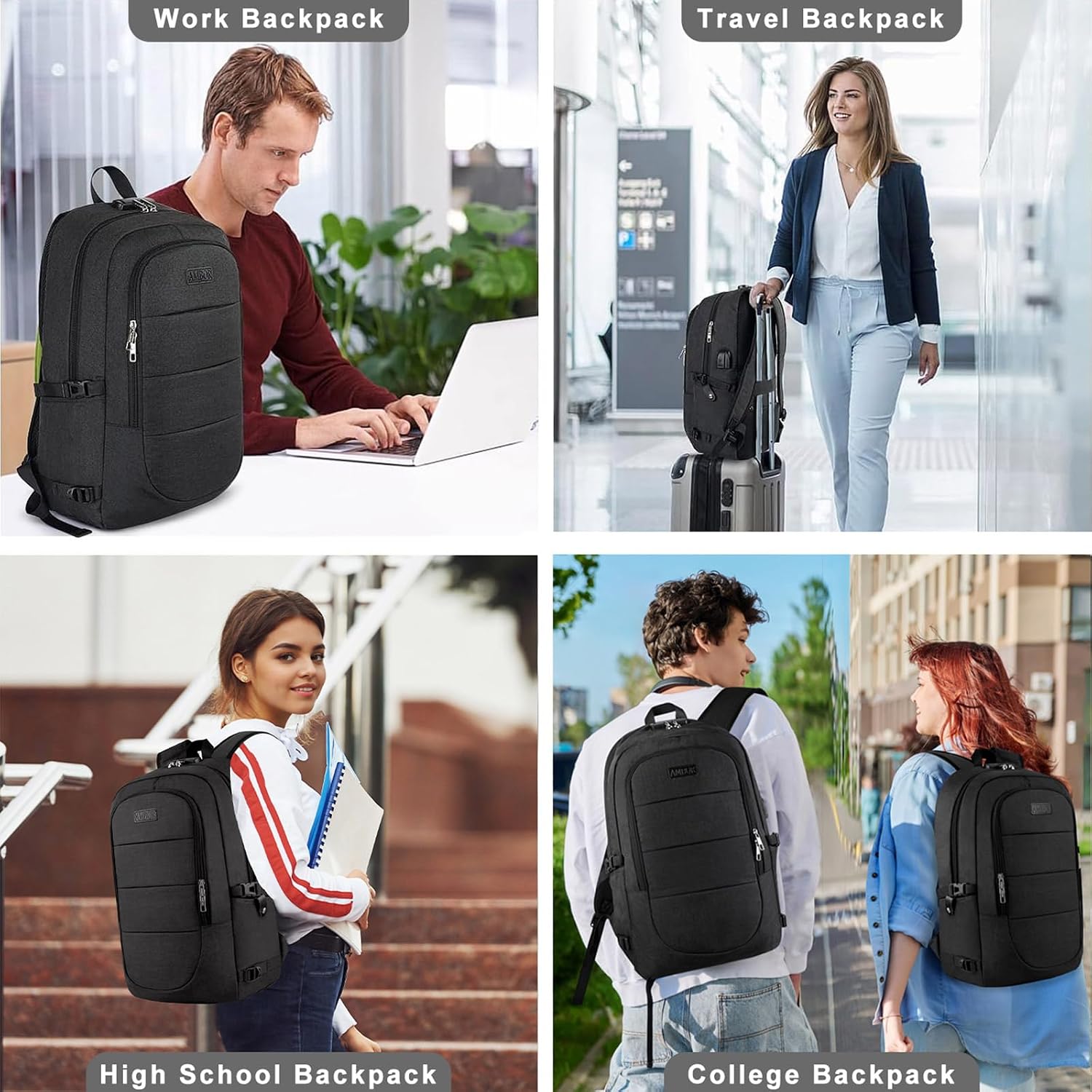 Thumbnail 6 de AMBOR laptop backpack 17.3-inch