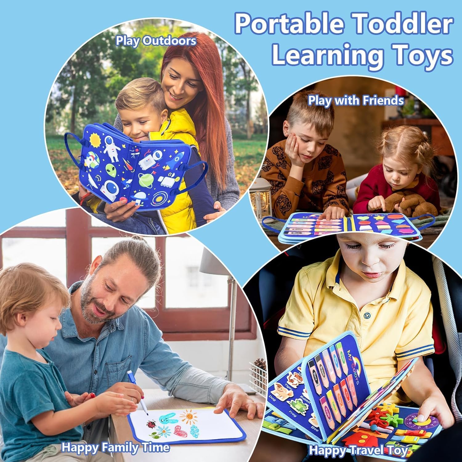Thumbnail 5 de SaFeli Montessori Toddler Busy Board