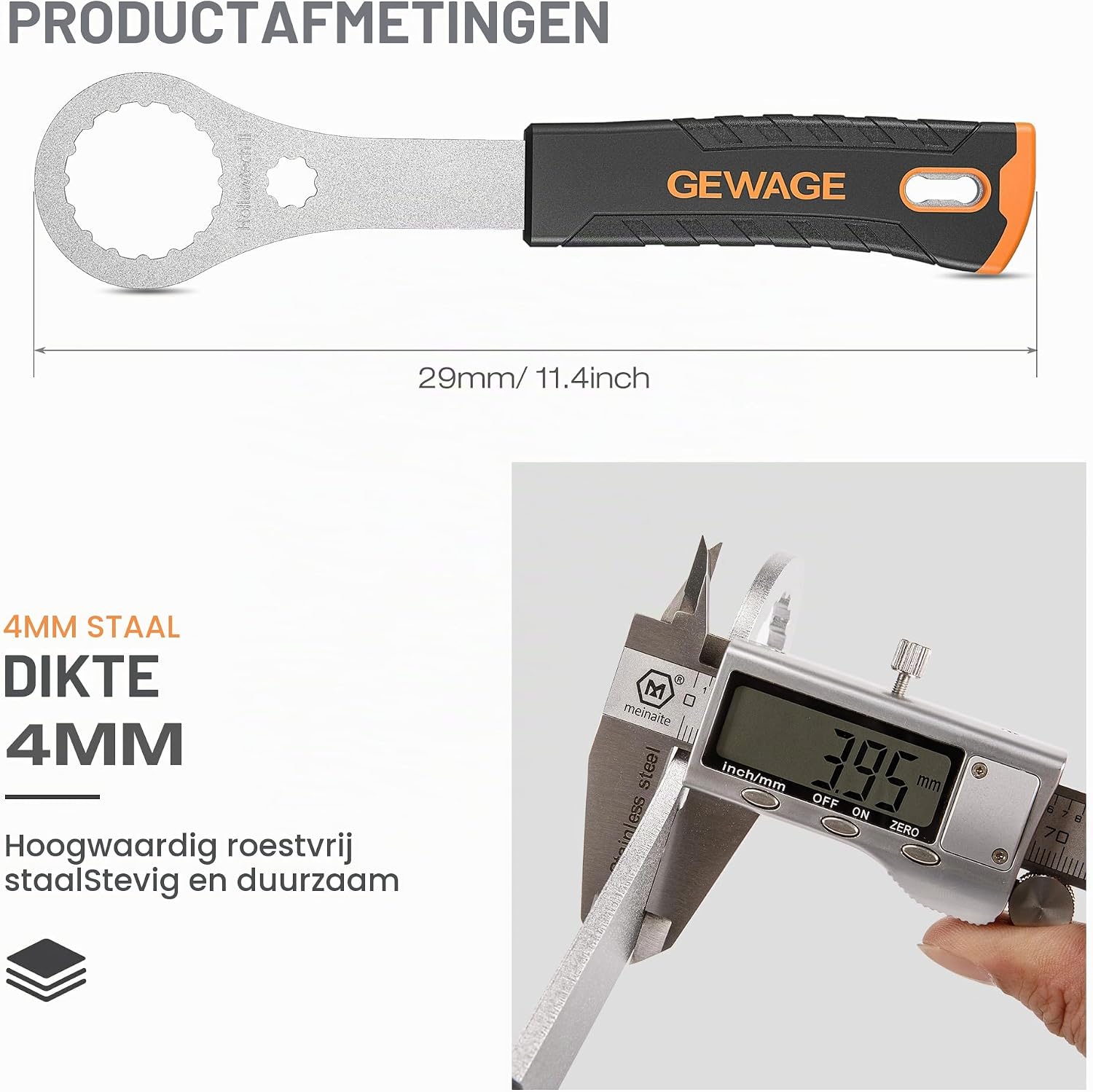 Detalle 2 de GEWAGE GE-10bb trapas- en Center Lock-sleutel met 16- en 12-noksprofielen