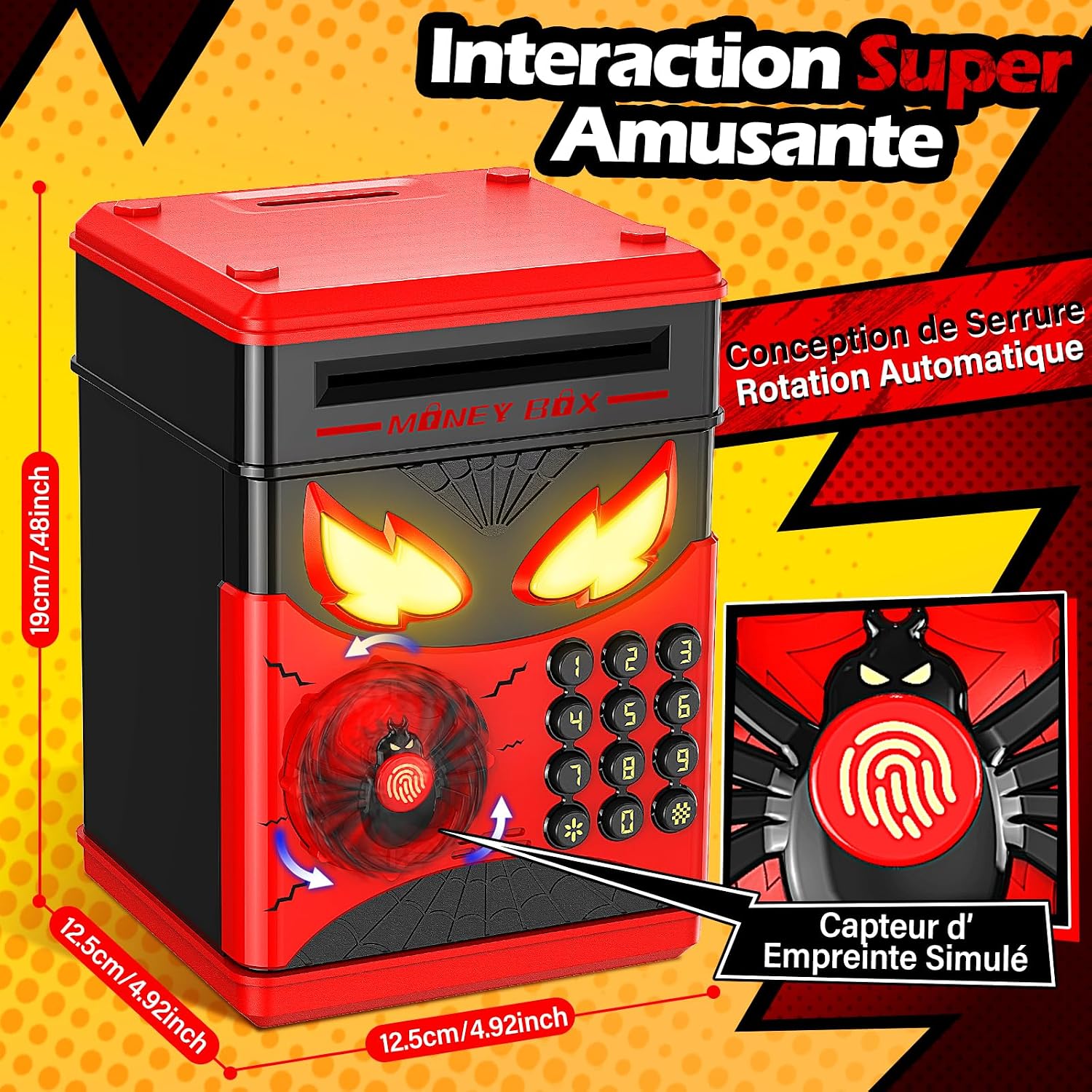 Thumbnail 1 de Ltteaoy LT952RK interactieve spaarpot met spin, codeslot en vingerafdrukknop