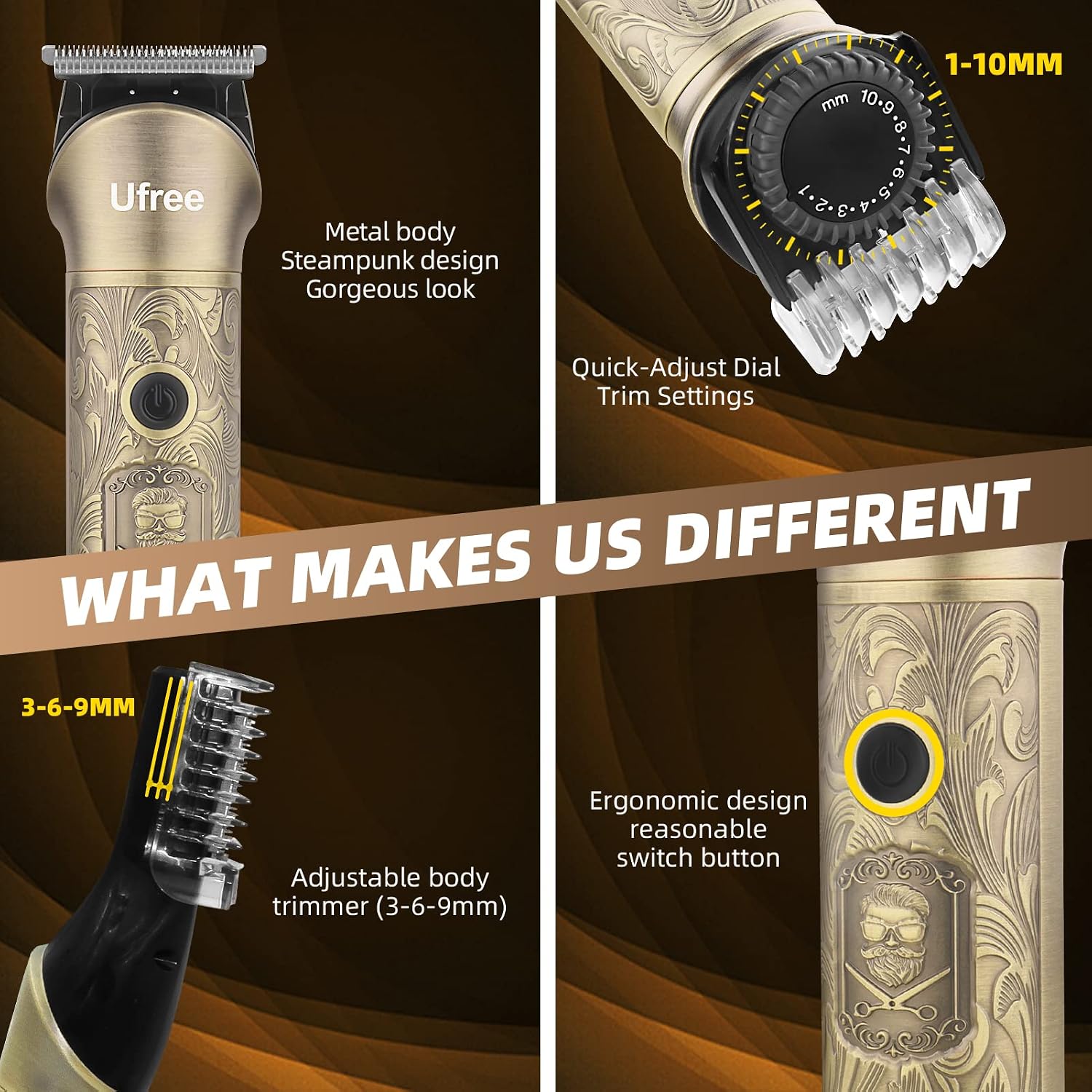 Thumbnail 5 de Ufree Beard Trimmer 6500RPM cordless kit