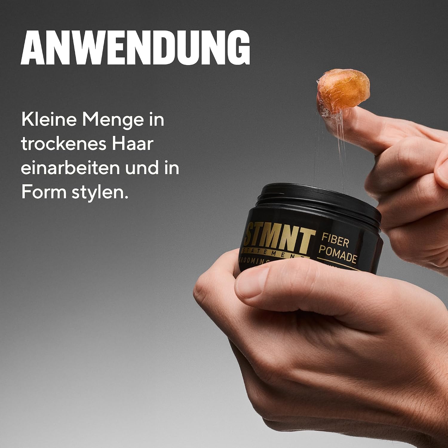 Detalle de STMNT STATEMENT GROOMING GOODS Fiber Pomade – Starker Halt, halbmattes Finish und einfache Abwaschbarkeit