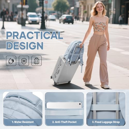 Thumbnail 3 de WEPLAN School Backpack for Teens and Adults – 14-Inch Laptop, 19.8L, Blue
