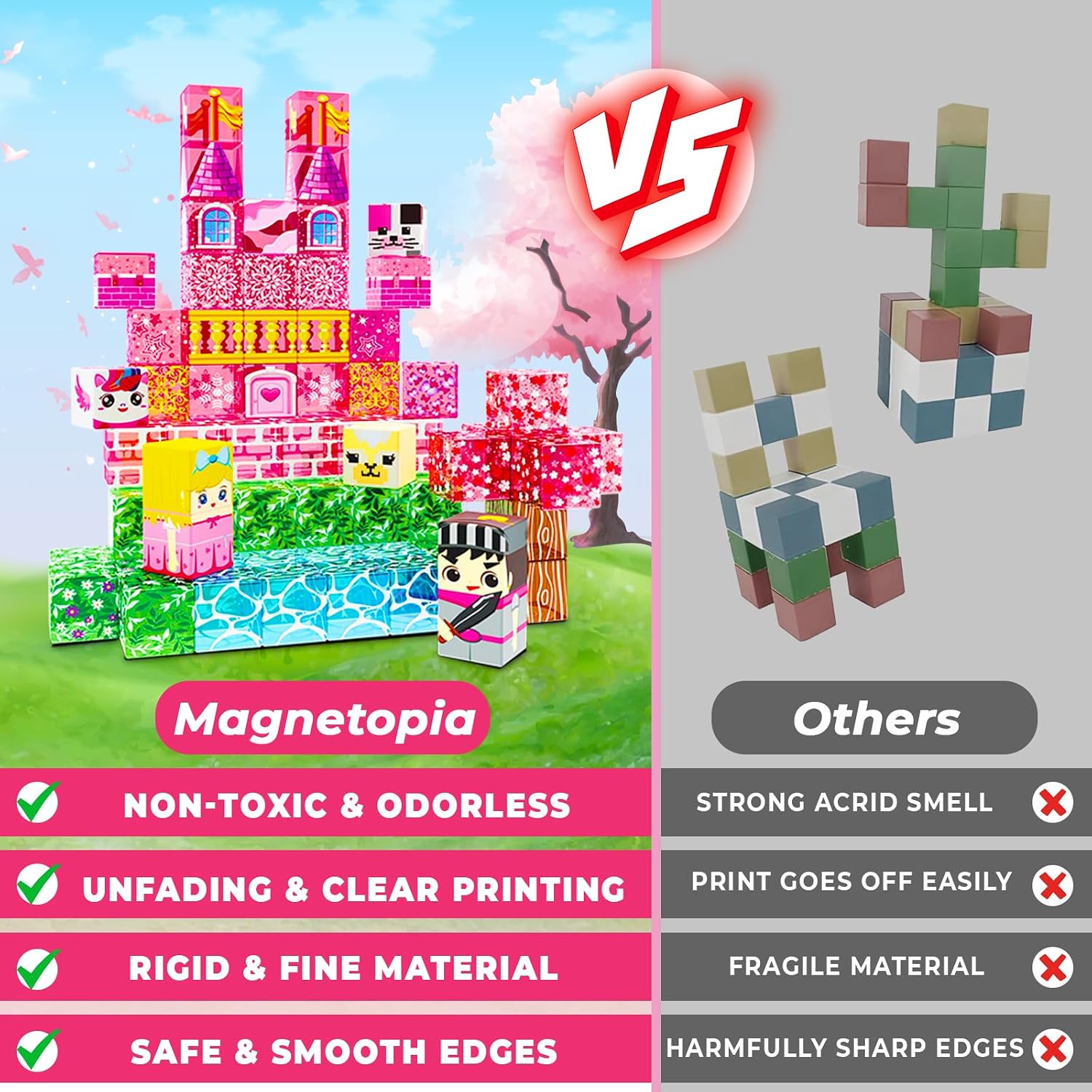 Detalle de Magnetic Blocks 100PCS magnetic building blocks