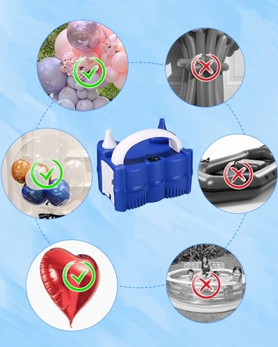Detalle de Yulado Pompe à Ballon Électrique 400W – Gonflage rapide pour fêtes et décorations