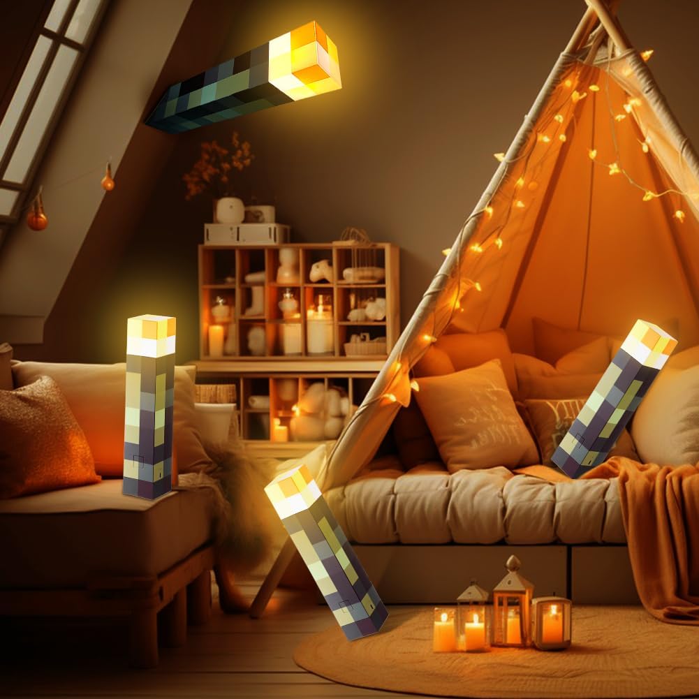 Thumbnail 4 de Lampada Miner Craft 28 cm ricaricabile USB LED gialla