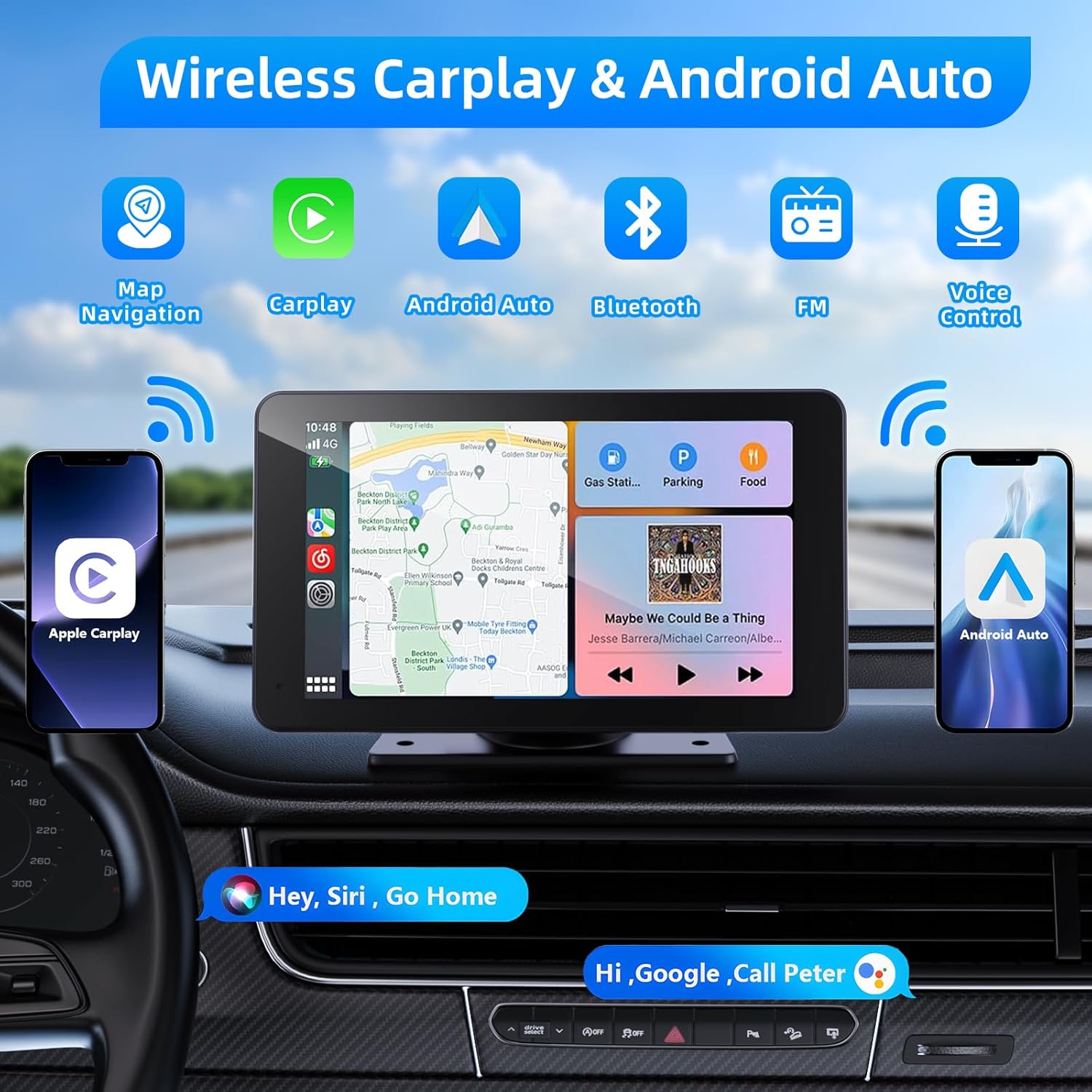 Thumbnail 1 de VUKARUAL Wireless Carplay 7" Screen 📱