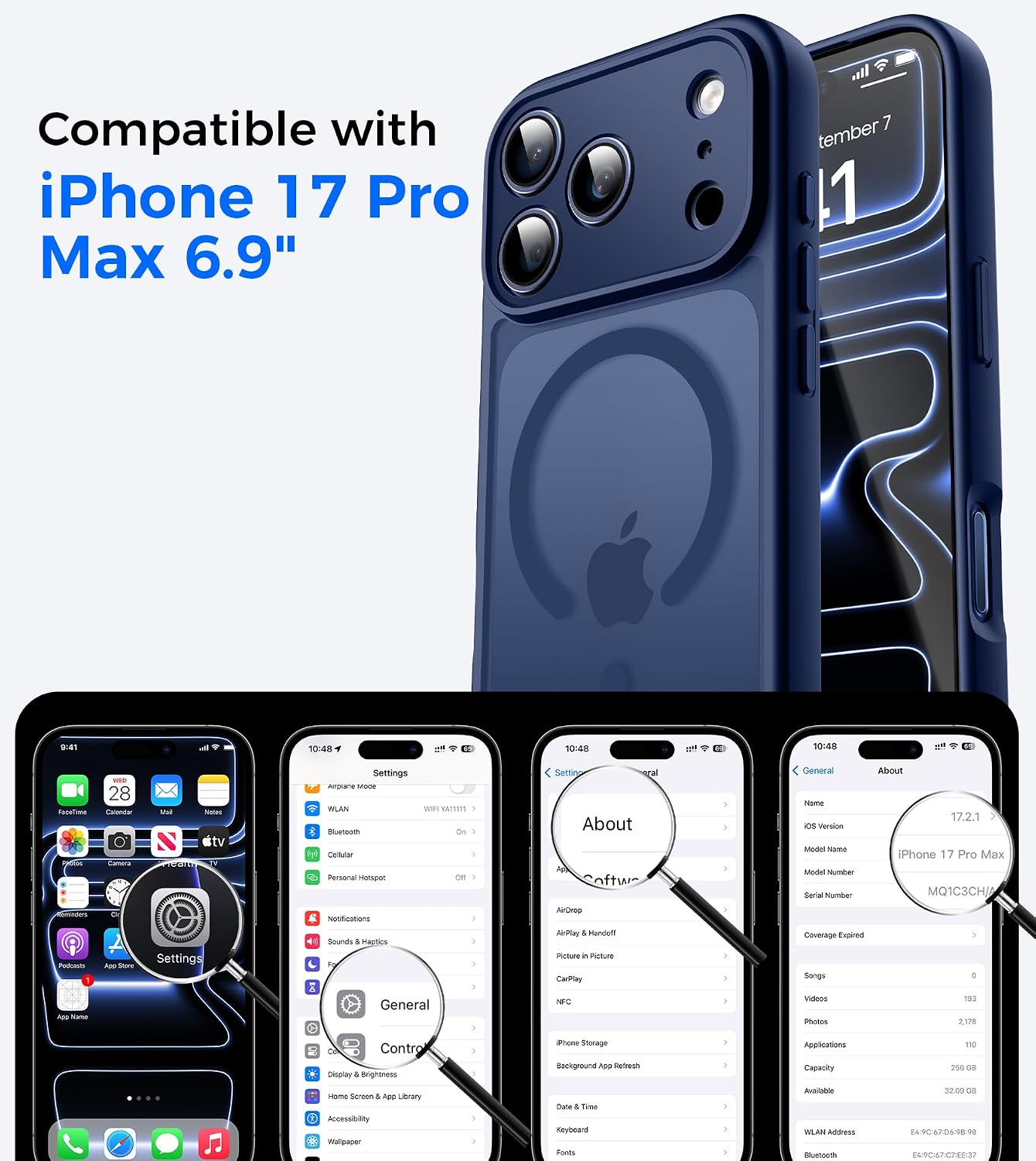Detalle 2 de Natiiozie Funda iPhone 17 Pro Max 6.9" Magsafe 20 N