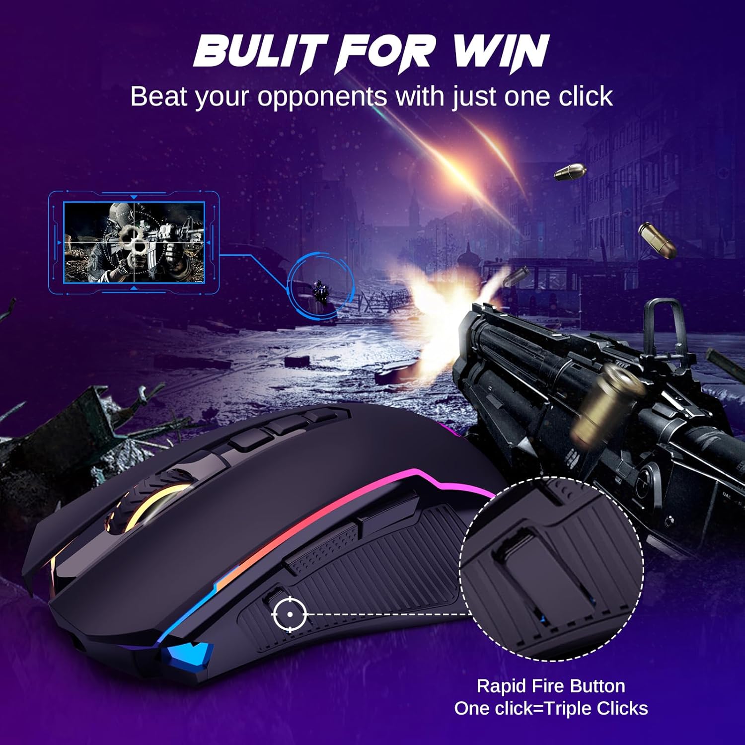 Thumbnail 4 de Redragon M914P Wireless Gaming Mouse 12000DPI