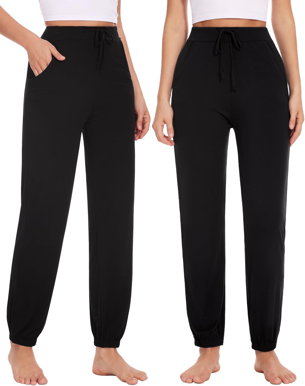 Thumbnail 5 de Knuffnee Women's Pyjama Bottoms – Soft Lounge Pants with Pockets (2 Pack)