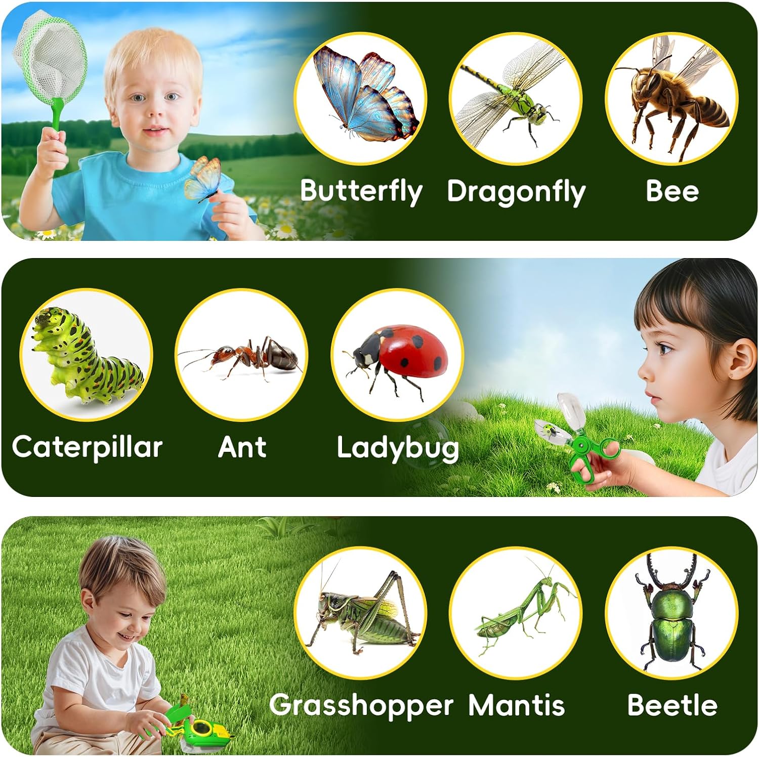 Detalle de CVARRISE 2 Pack Bug Hunting Kits for Children: Outdoor Explorer Set