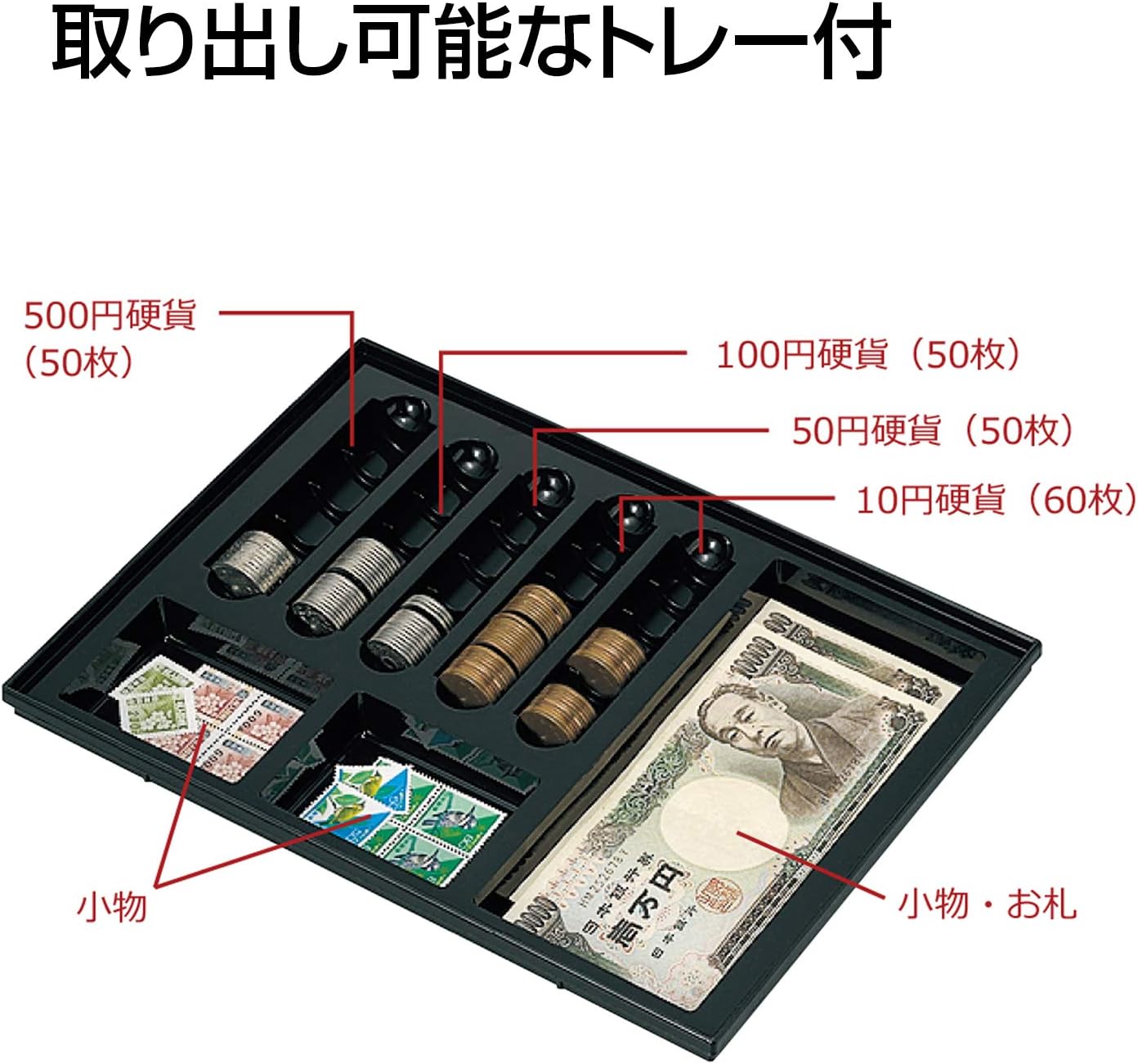 Thumbnail 3 de PLUS CB-040G 13-127 手提金庫 ブルー 幅300×奥行240×高さ80mm