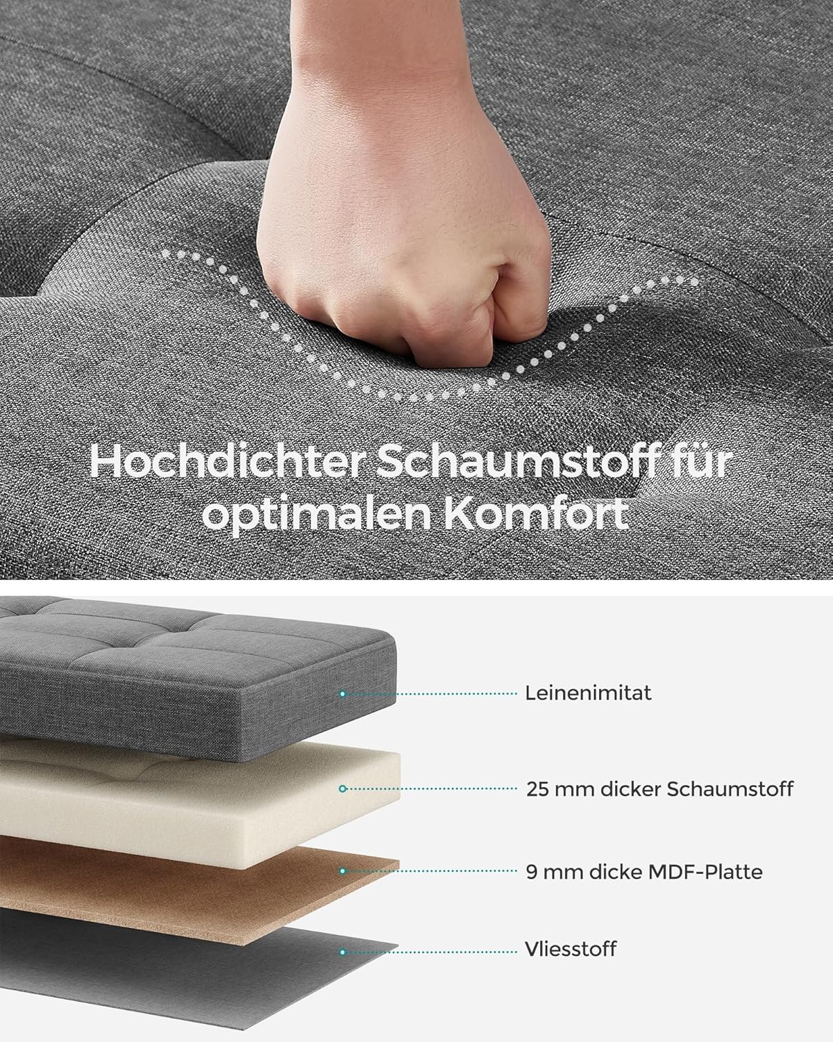 Thumbnail 4 de SONGMICS Sitzhocker mit Stauraum 112 L