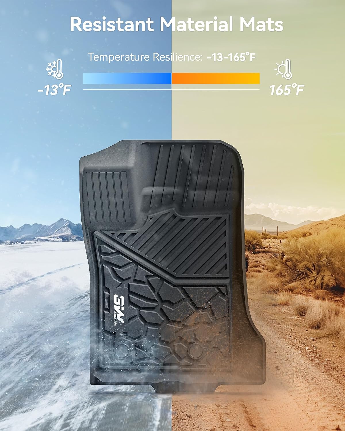 Thumbnail 3 de 3W Floor Mats Ford Ranger SuperCrew 2024 TPE