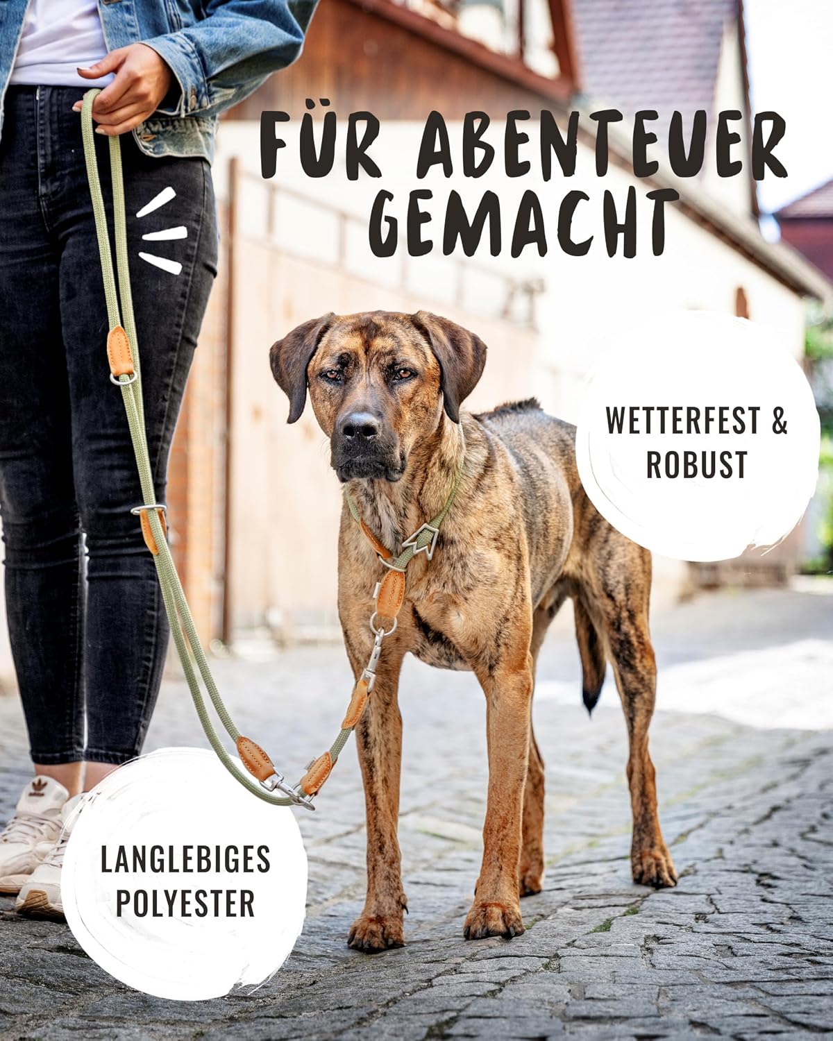 Detalle 2 de Rudelkönig Führleine Emma 2,30m Verstellbare Hundeleine