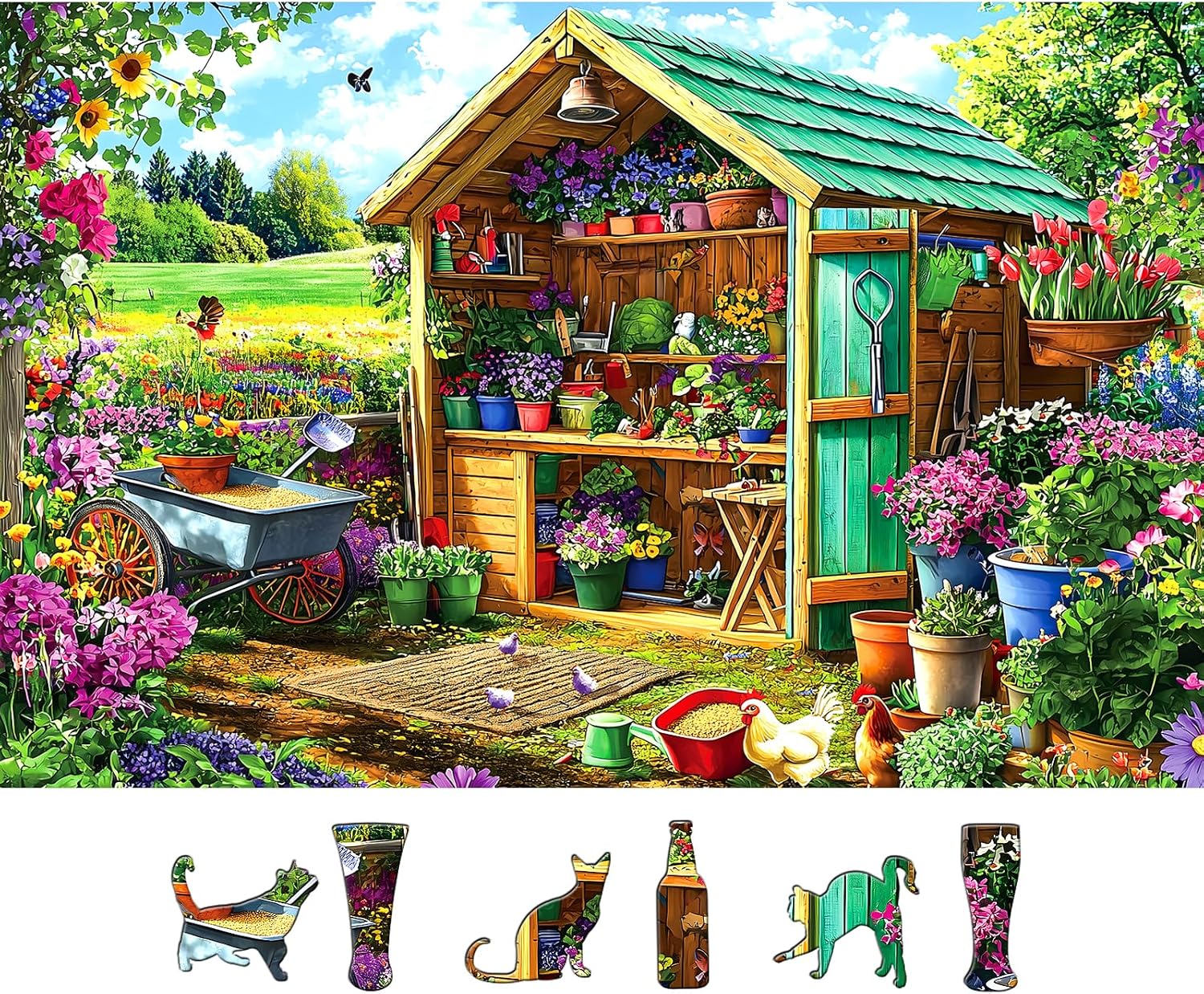 Thumbnail 6 de 3D Visual Art Puzzles for Adults 500-Piece Cave Dawn Jigsaw Puzzle