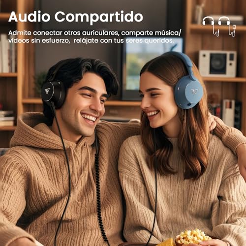 Detalle de DOQAUS Auriculares DJ con cable 50 mm | Conectores 3.5 mm y 6.35 mm