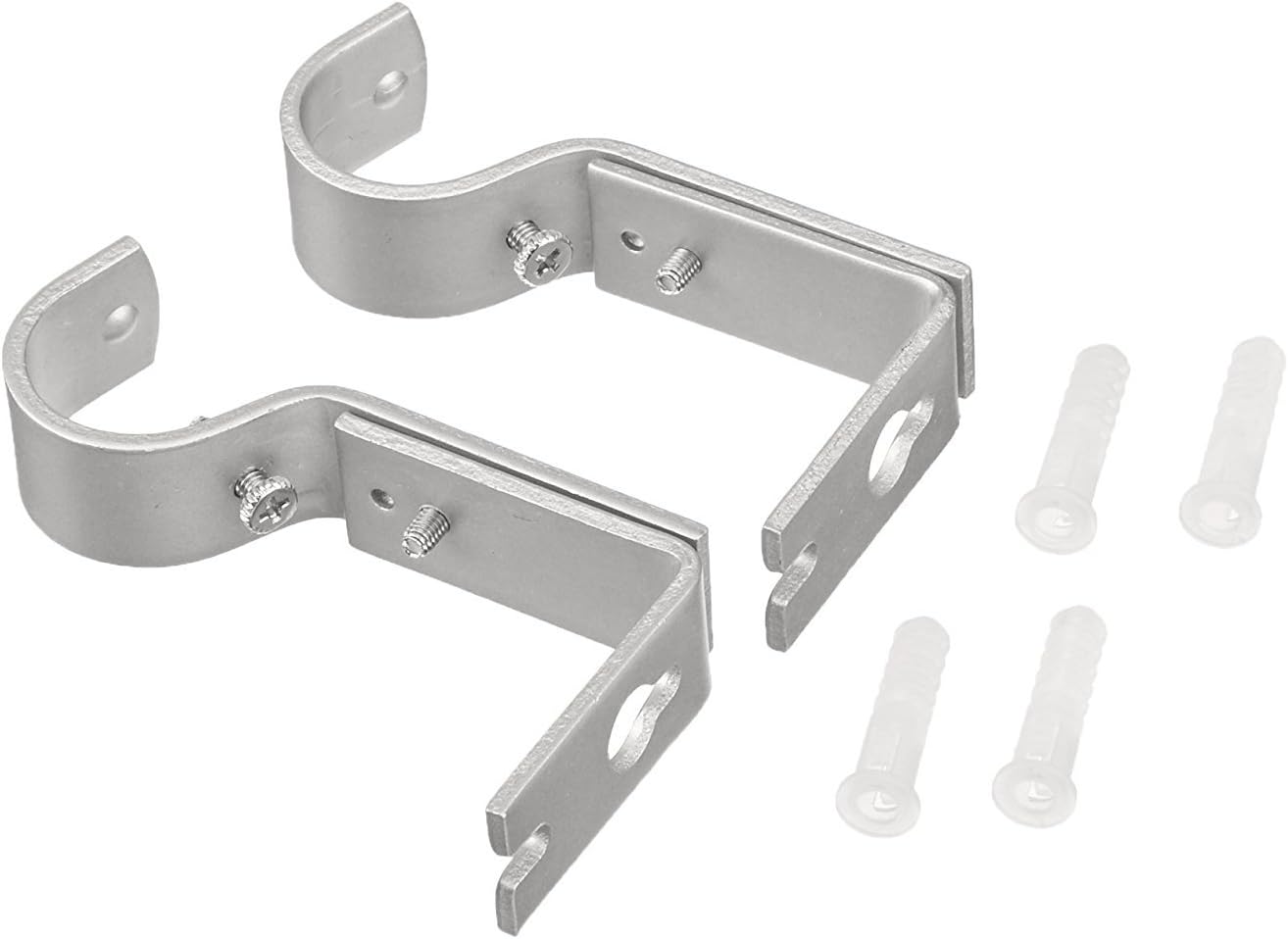 Thumbnail 5 de Amazon Basics Soportes Ajustables de Pared, Níquel, Pack de 2 🏡