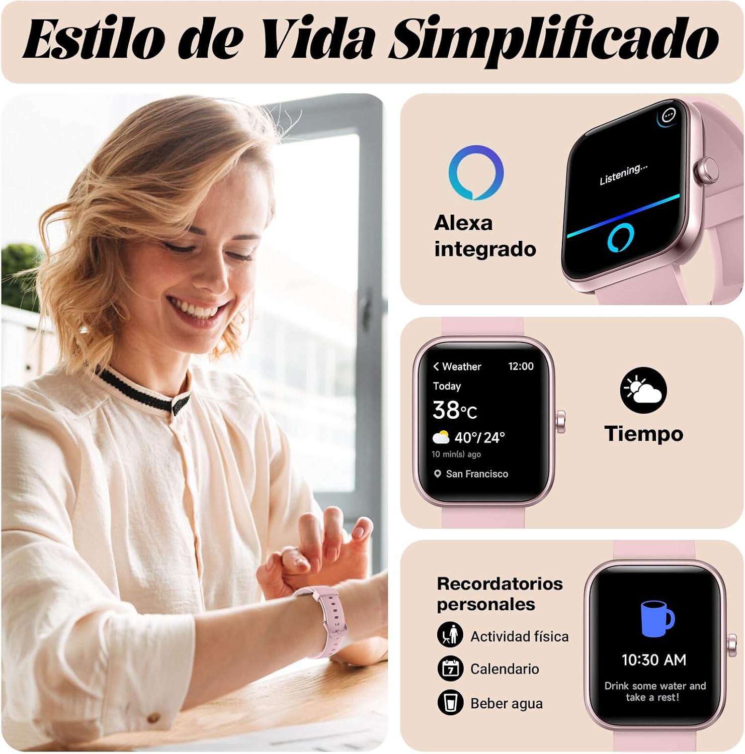 Detalle de YMZ Smart Watch 1.83 pulgadas con Bluetooth