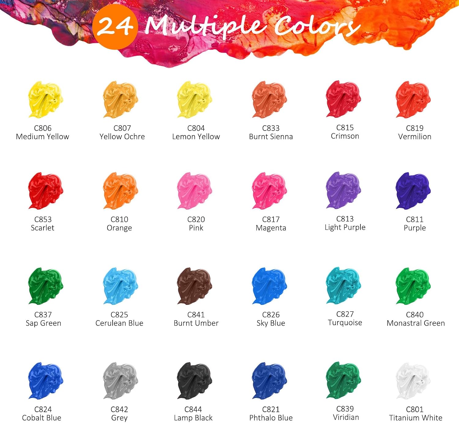 Thumbnail 2 de Caliart Acrylic Paint Set, 24 Colors