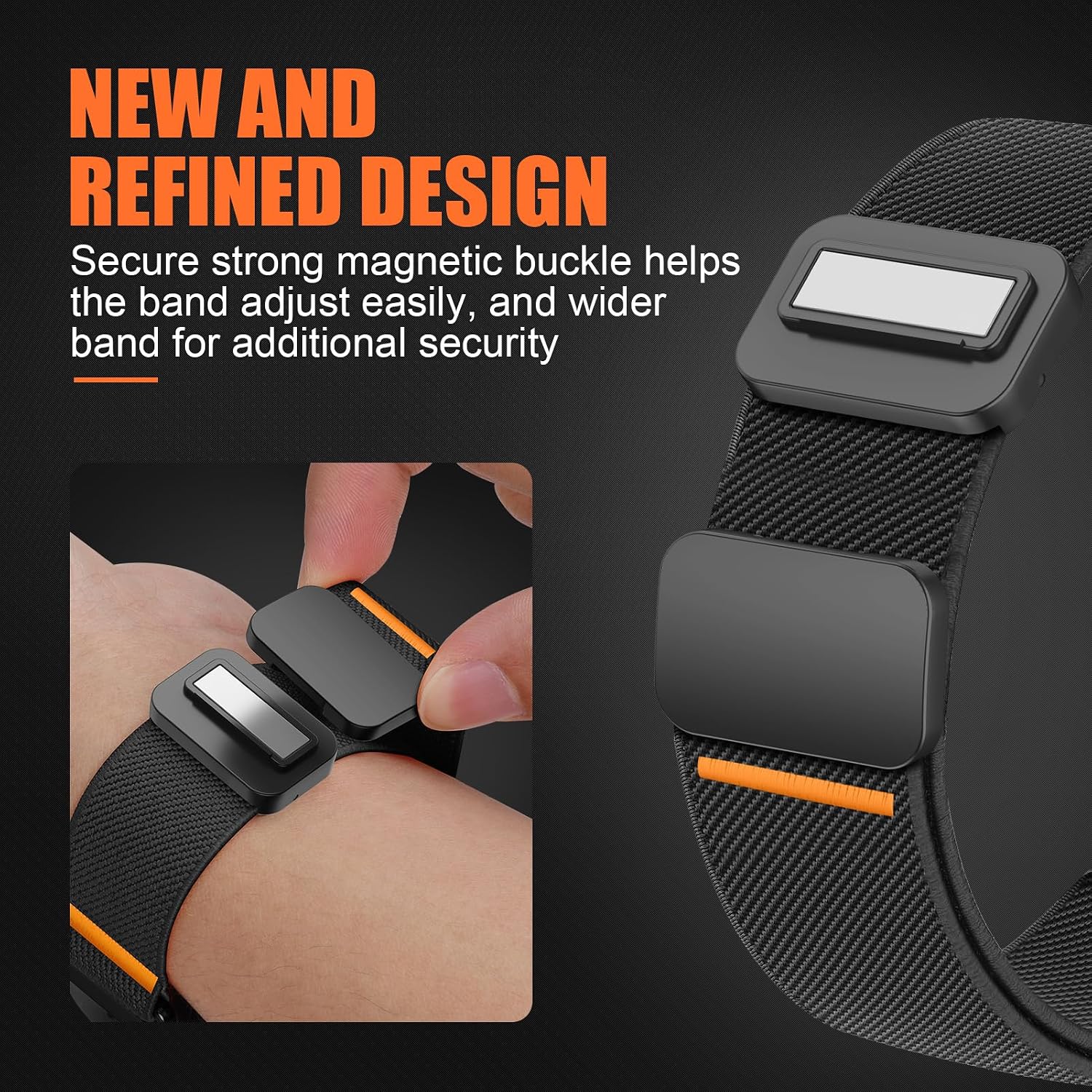 Detalle de 22mm Elastic Magnetic Nylon Straps – SOLOLUP for Samsung Galaxy Watch 3 45mm / Gear S3 & more