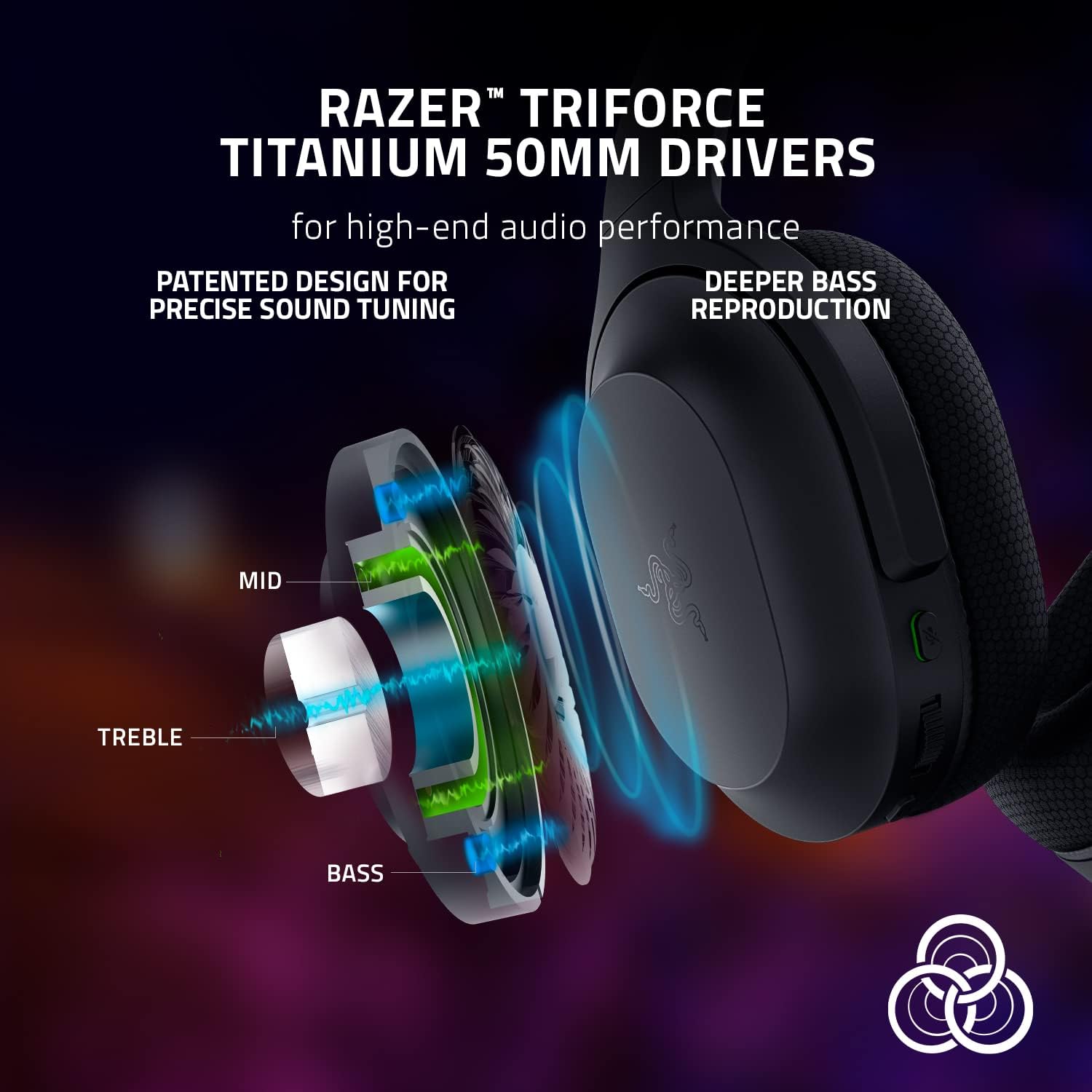 Detalle 2 de Razer Barracuda Wireless 40 Hr Gaming Headset