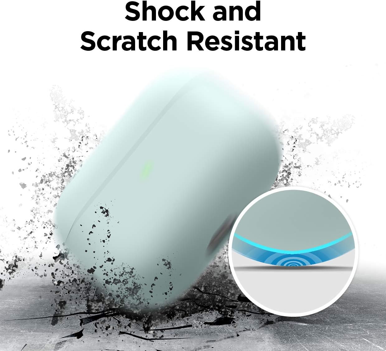 Detalle de elago Étui Liquide Hybride pour AirPods Pro, triple couche, mint