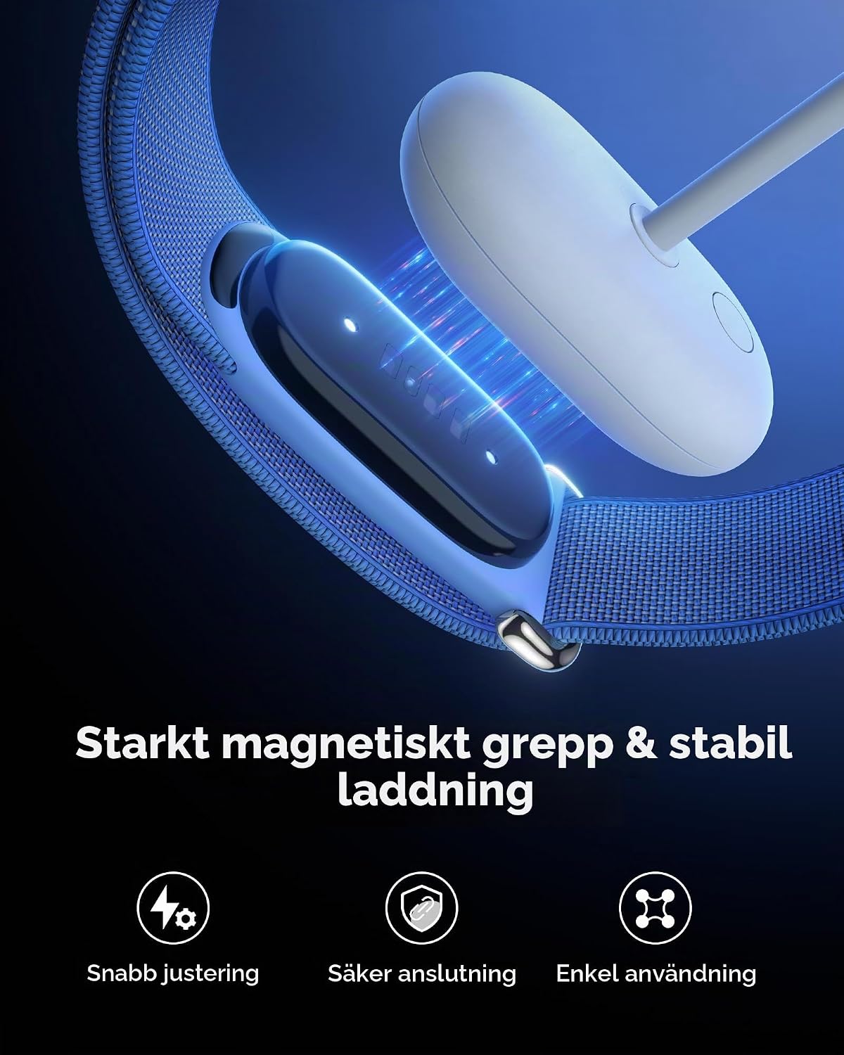 Detalle 2 de leQuiven USB-C-laddkabel för Fitbit Air, 1 m, magnetisk, utan adapter