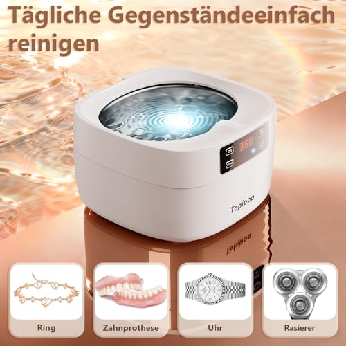 Thumbnail 4 de Topipop Ultraschallreinigungsgerät, 750 ml, 48 kHz und 5 Reinigungsmodi