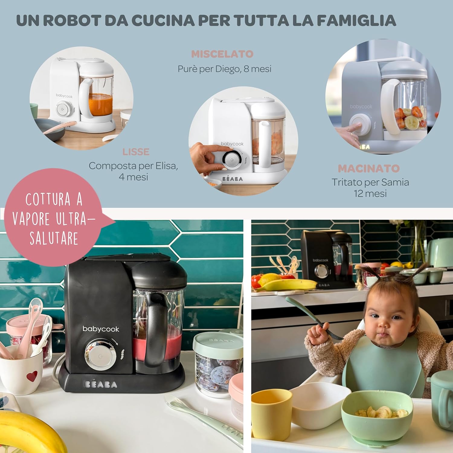 Thumbnail 3 de BÉABA Babycook Solo: robot 4 in 1 per pappe migliori e cucine rapide