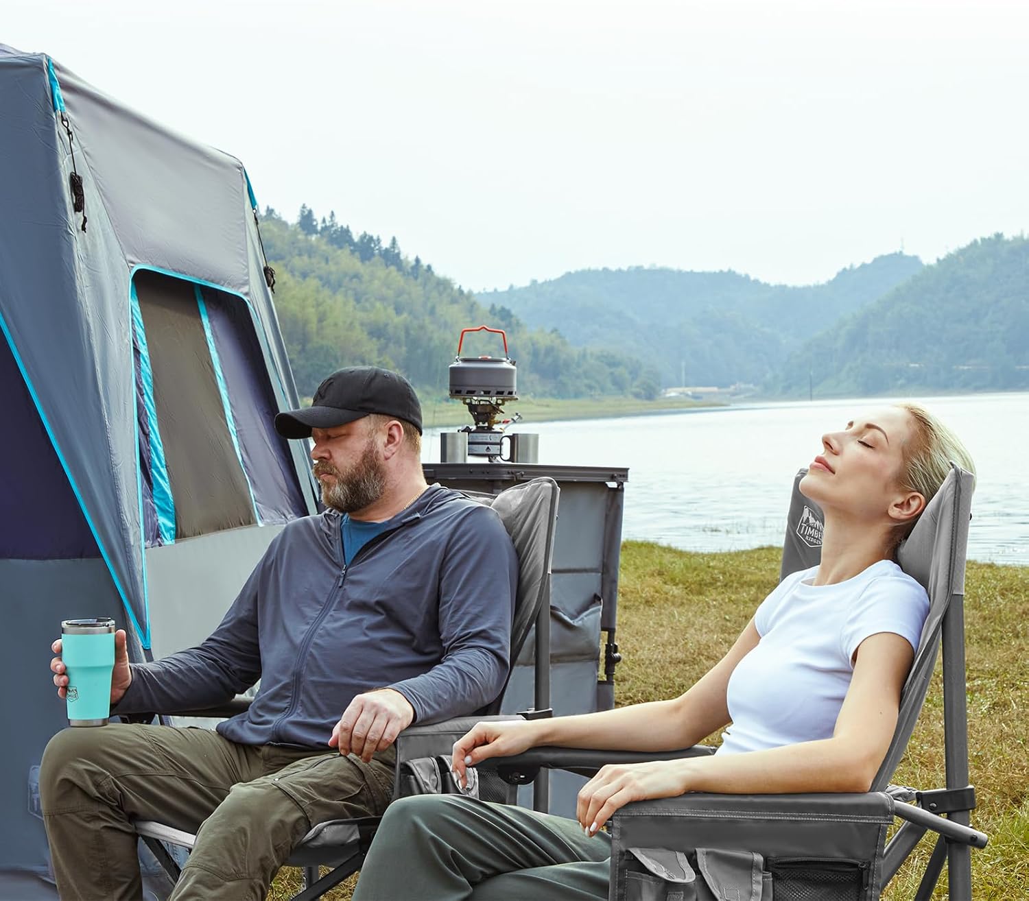 Thumbnail 6 de TIMBER RIDGE Folding Camping Chair 500 lb Capacity