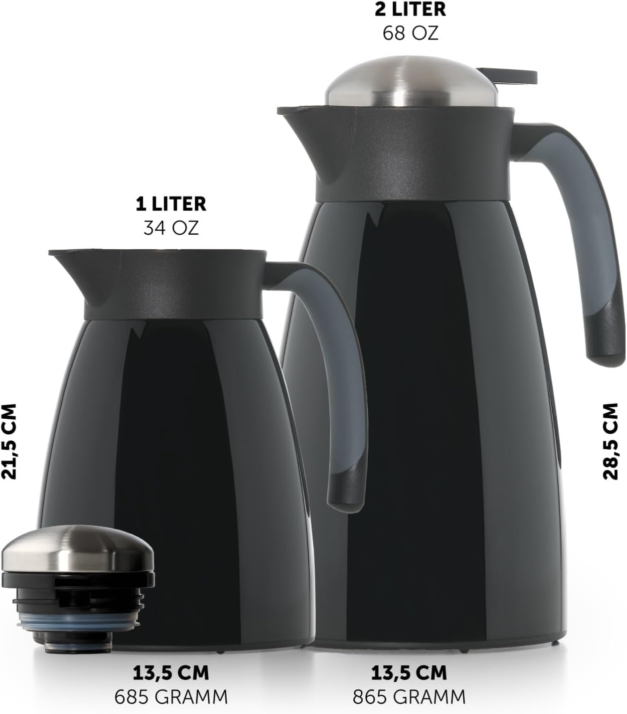 Detalle 1 de Blumtal EB0027 thermoskan 1 liter, vacuümgeïsoleerd met quick-tipsluiting