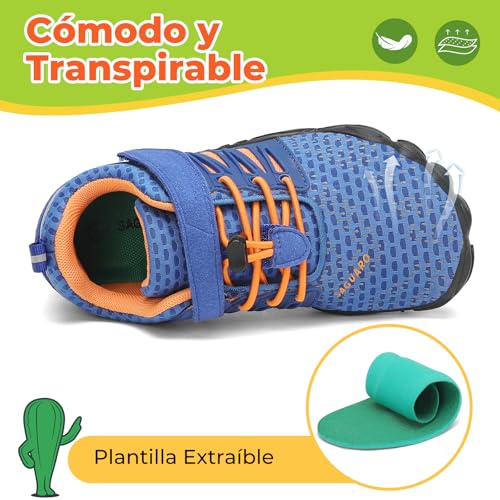 Thumbnail 2 de SAGUARO zapatillas barefoot minimalistas para niña y niños, suela antideslizante y zero drop