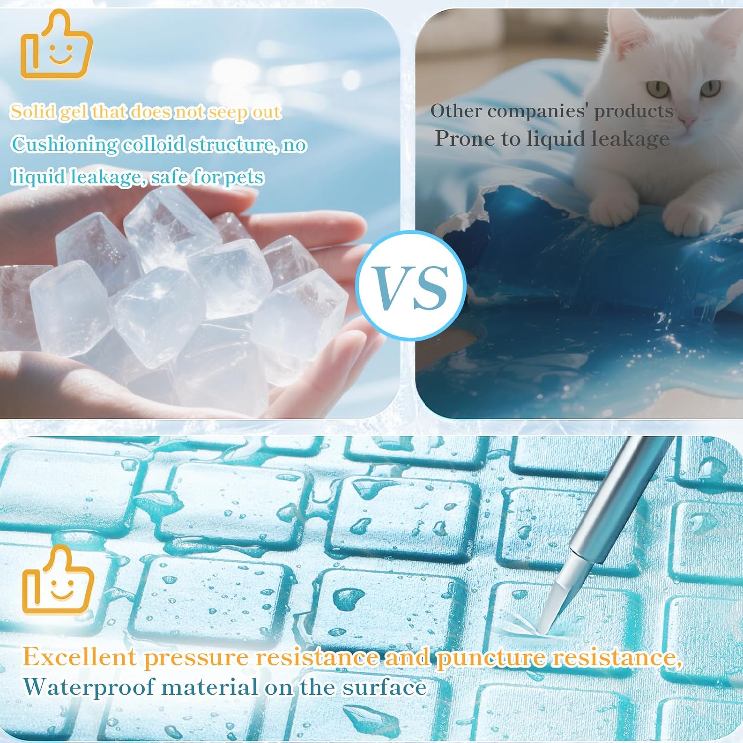Thumbnail 6 de RARIRO Medium Dog Cooling Mat 50 x 65 cm – Solid-State Gel, Non-Toxic & Waterproof