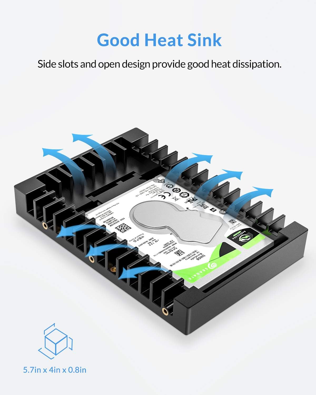 Thumbnail 6 de ORICO 2,5" auf 3,5" Einbaurahmen – SATA-Adapter für 2,5" HDD/SSD (7/9,5/12,5 mm) – 2 Stück