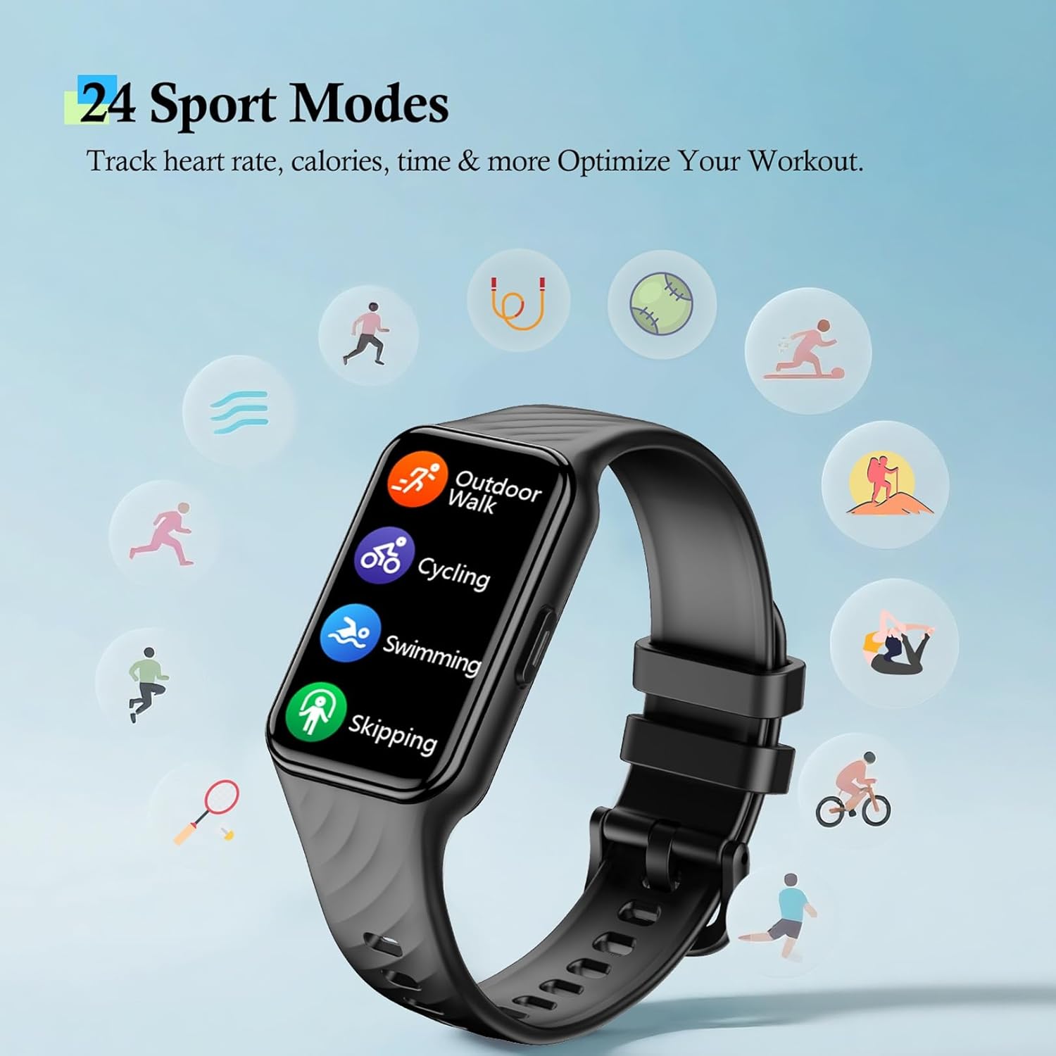 Detalle 2 de IOWODO fitness smartwatch 1.47-inch