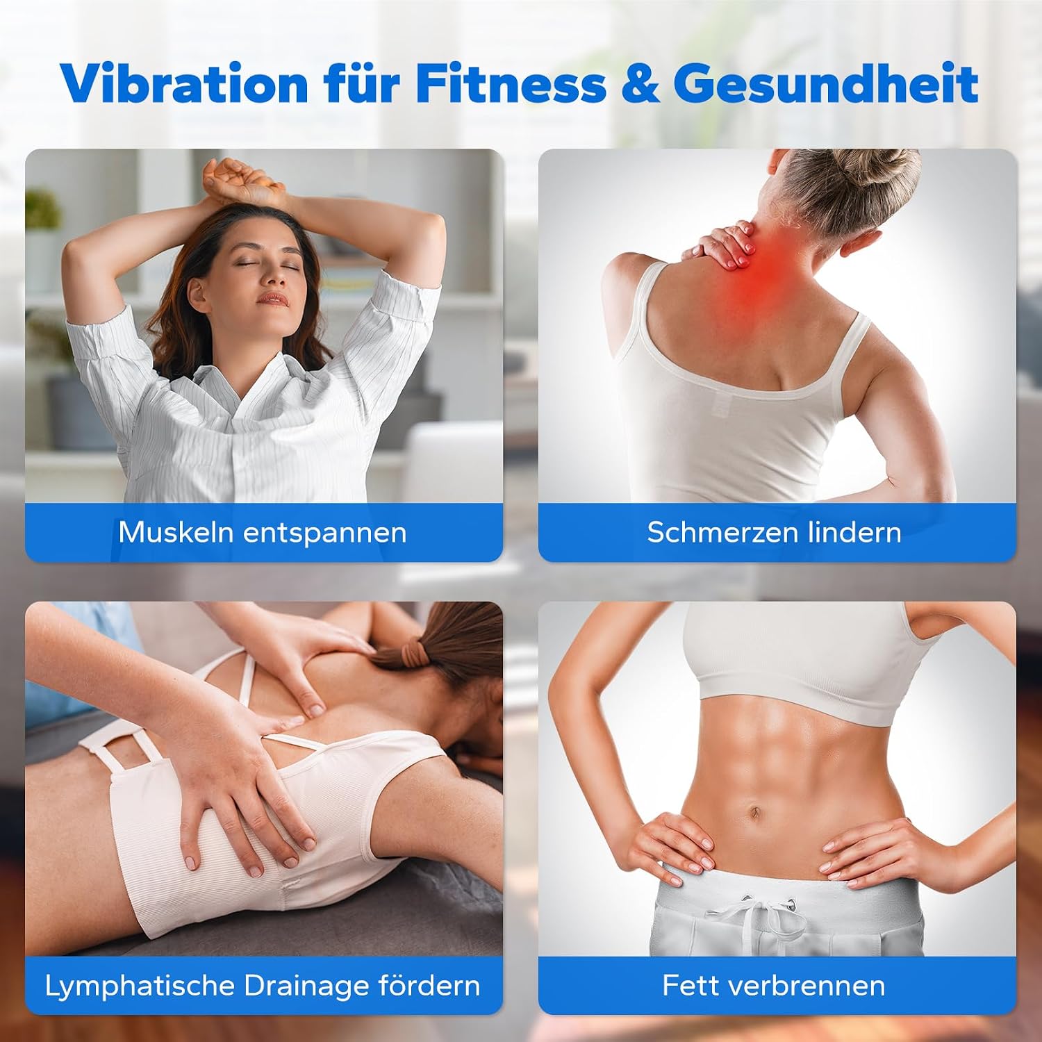 Detalle de MERACH Vibrationsplatte – Leise, kompakt und vielseitig für Ganzkörper-Training