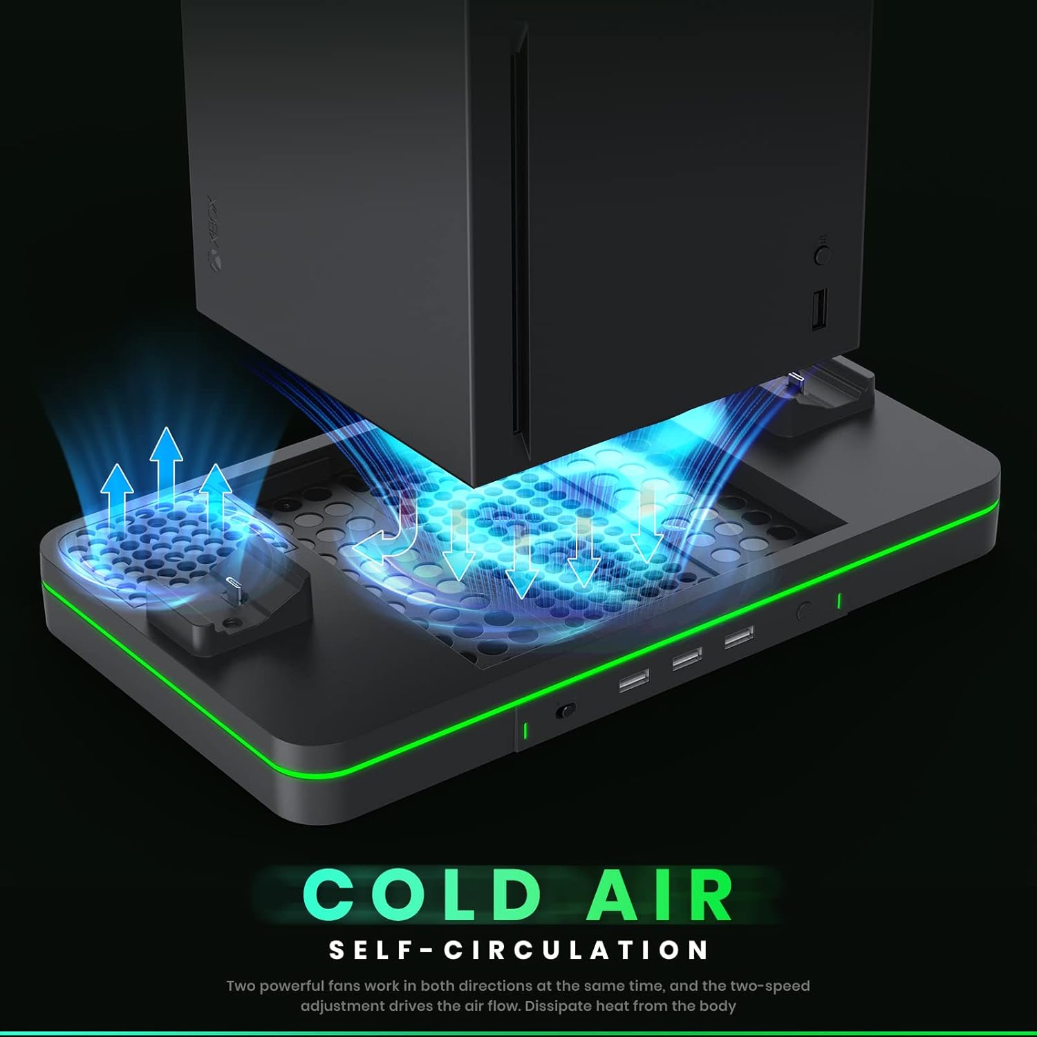 Thumbnail 2 de Charging Stand with Cooling Fan for Xbox Series X|S – CODOGOY Vertical Dual Controller Dock