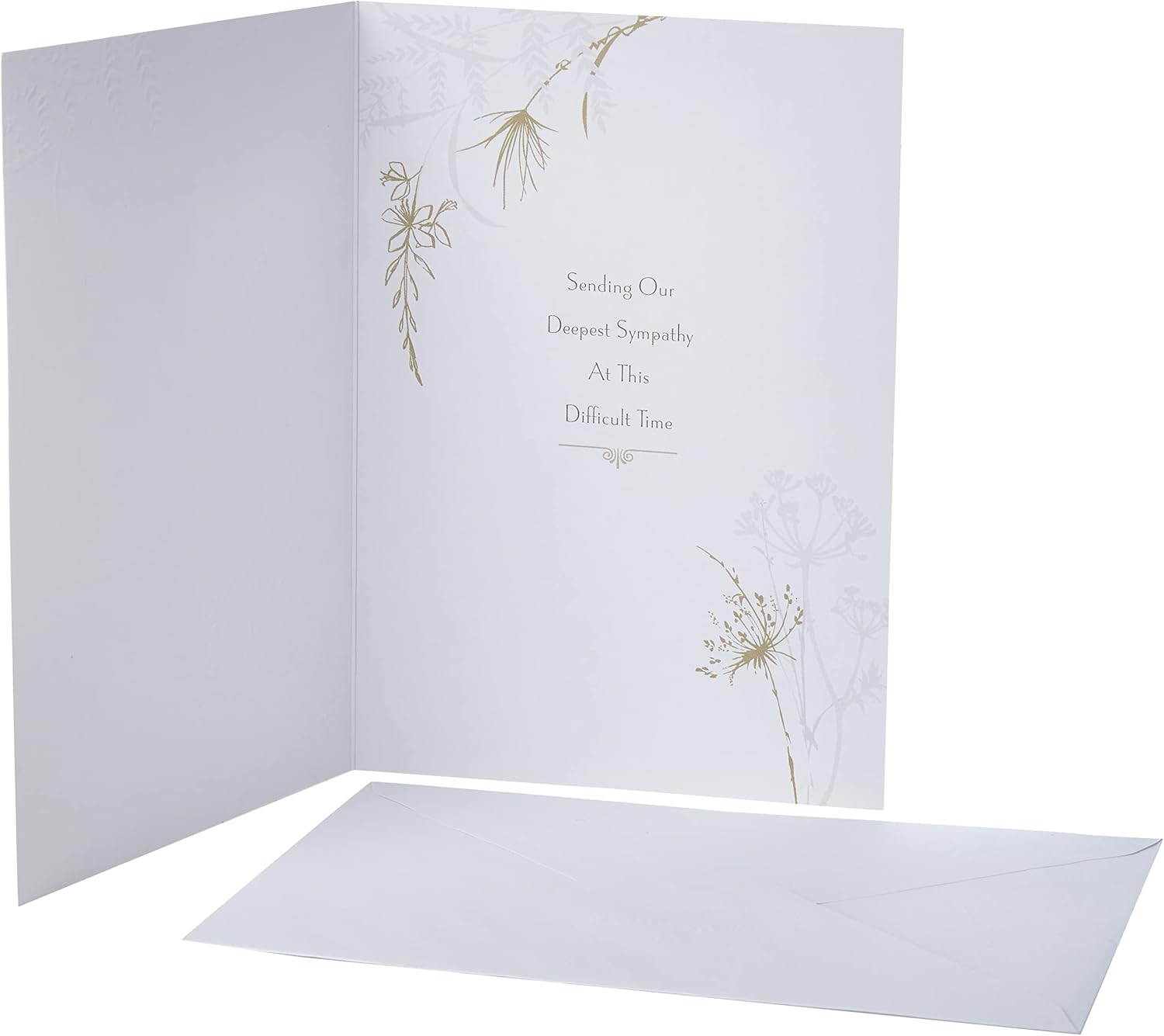 Detalle 2 de Hallmark modernt blommigt sympatikort med guldfolie och präglade detaljer