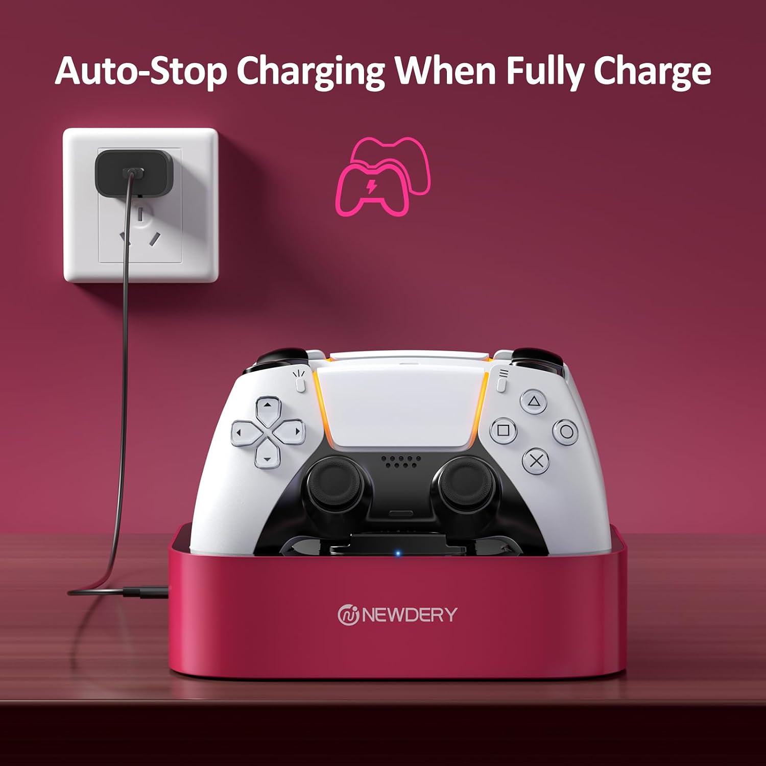 Thumbnail 5 de NEWDERY PS5 Controller Charger Station for DualSense