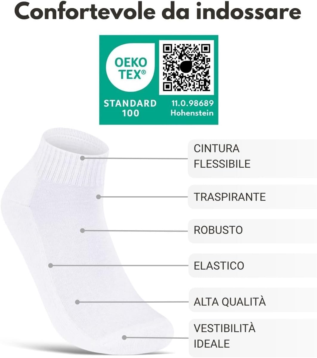 Thumbnail 2 de Sockenkauf24 6 o 12 paia di calzini sportivi corti uomo/donna con suola in spugna