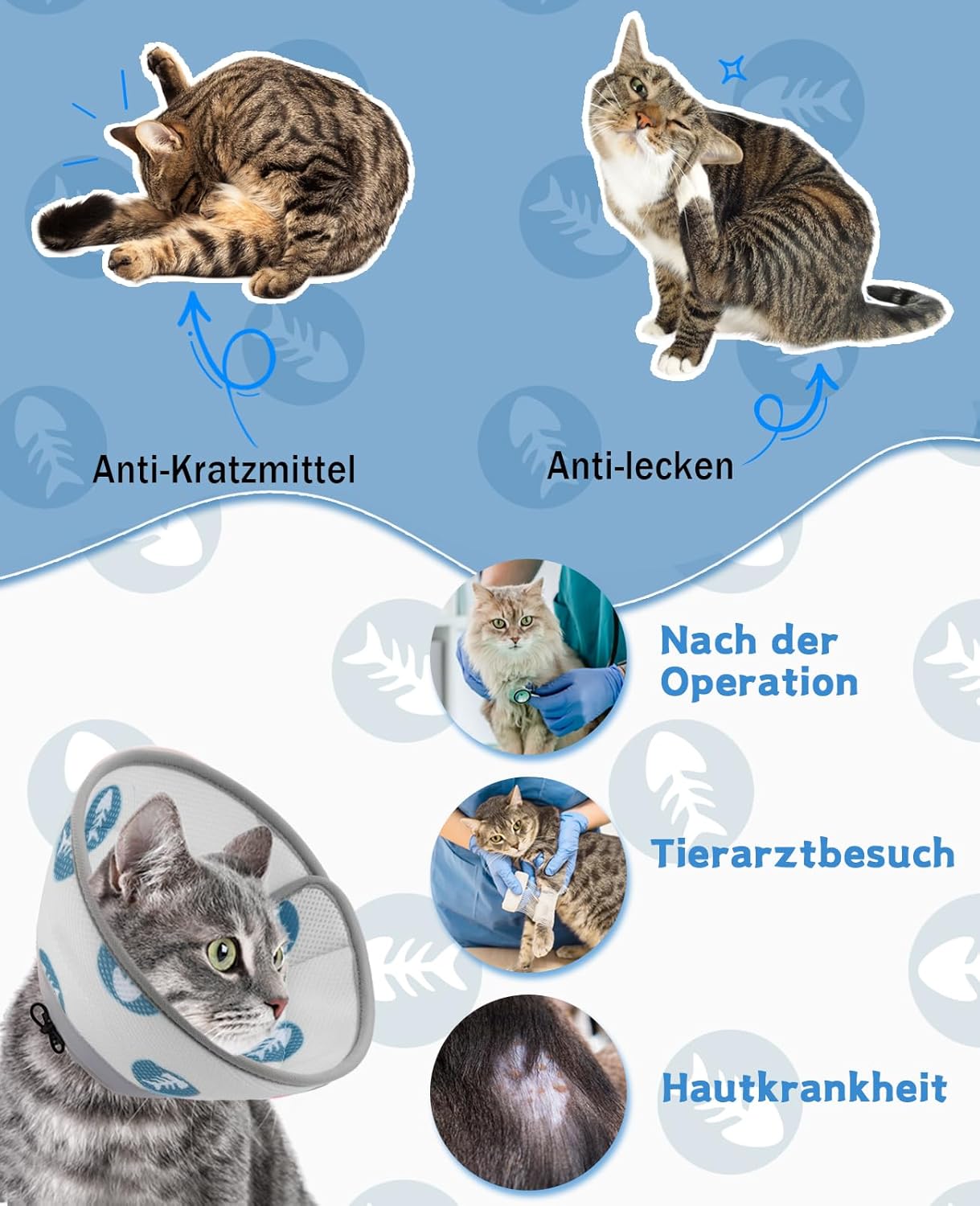 Thumbnail 6 de Supet Halskrause Katze S, grau