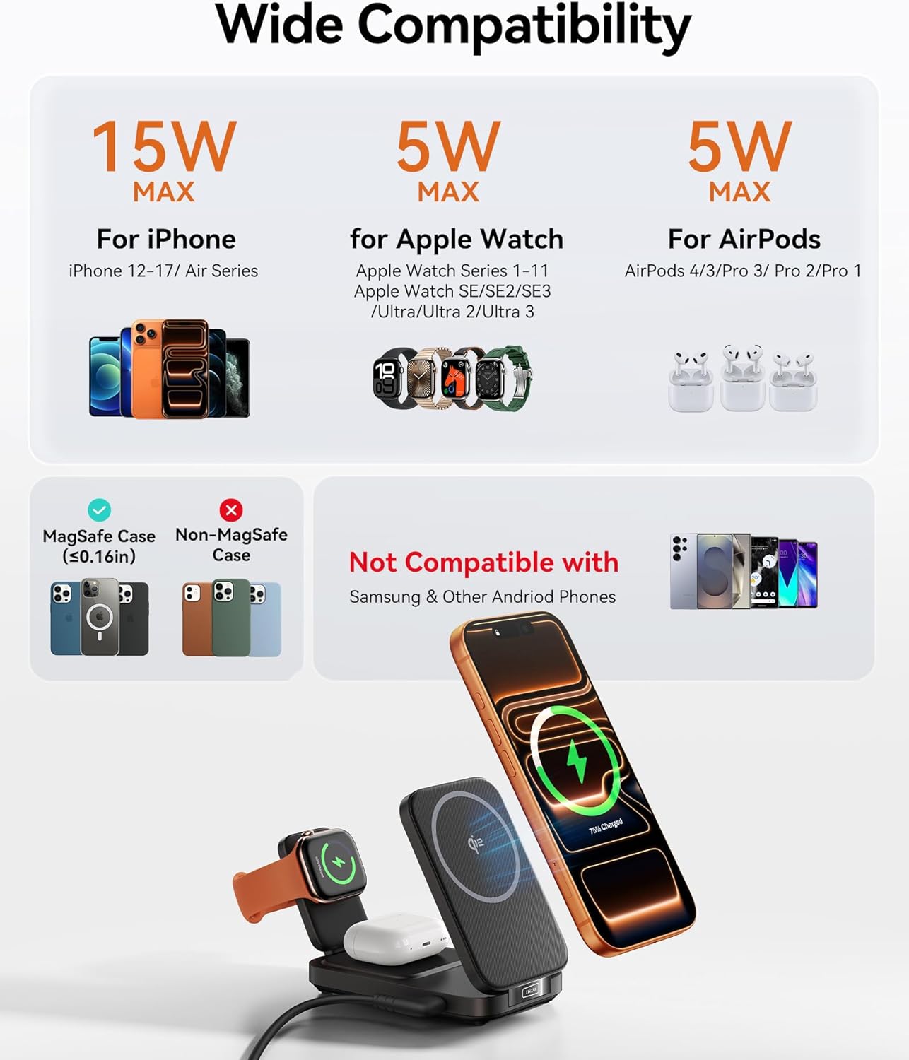 Thumbnail 4 de INIU 3-in-1 Wireless Charging Station 15W