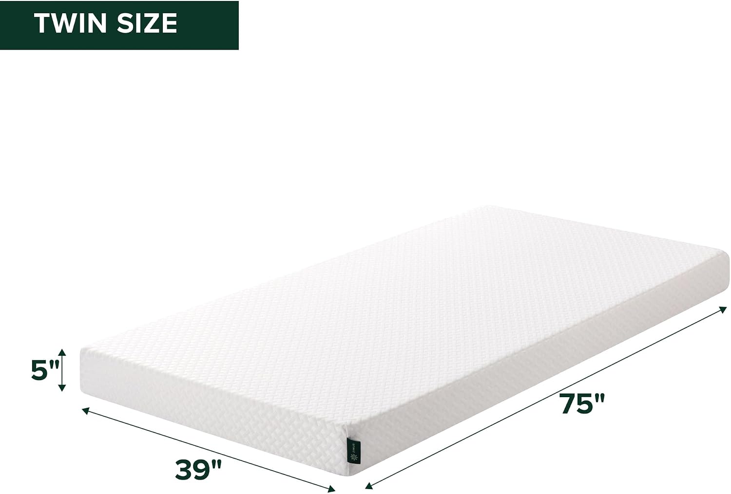 Detalle 2 de Zinus ZU-MFMA1OZI-05T Green Tea Essential 5-Inch Twin Mattress