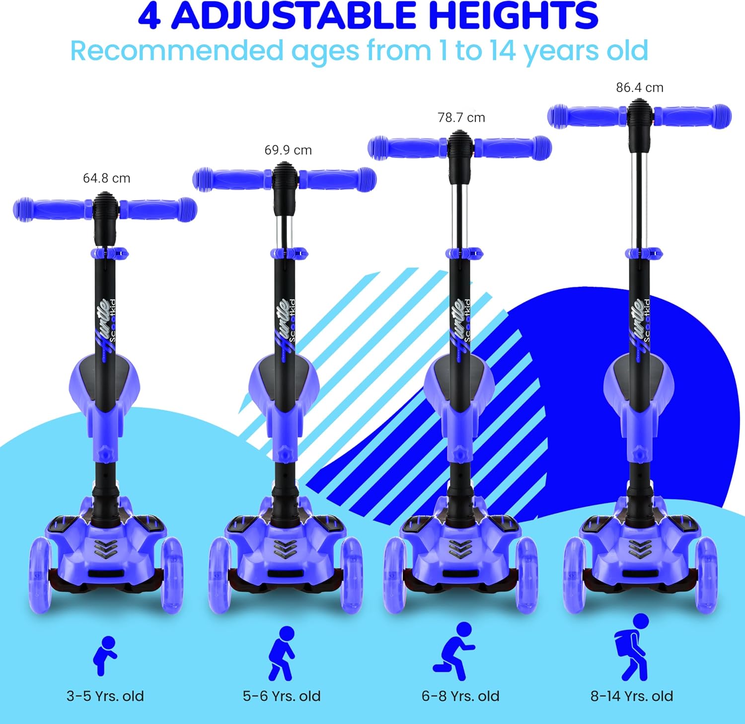 Thumbnail 4 de Hurtle ScootKid 3-Wheel Scooter for Kids