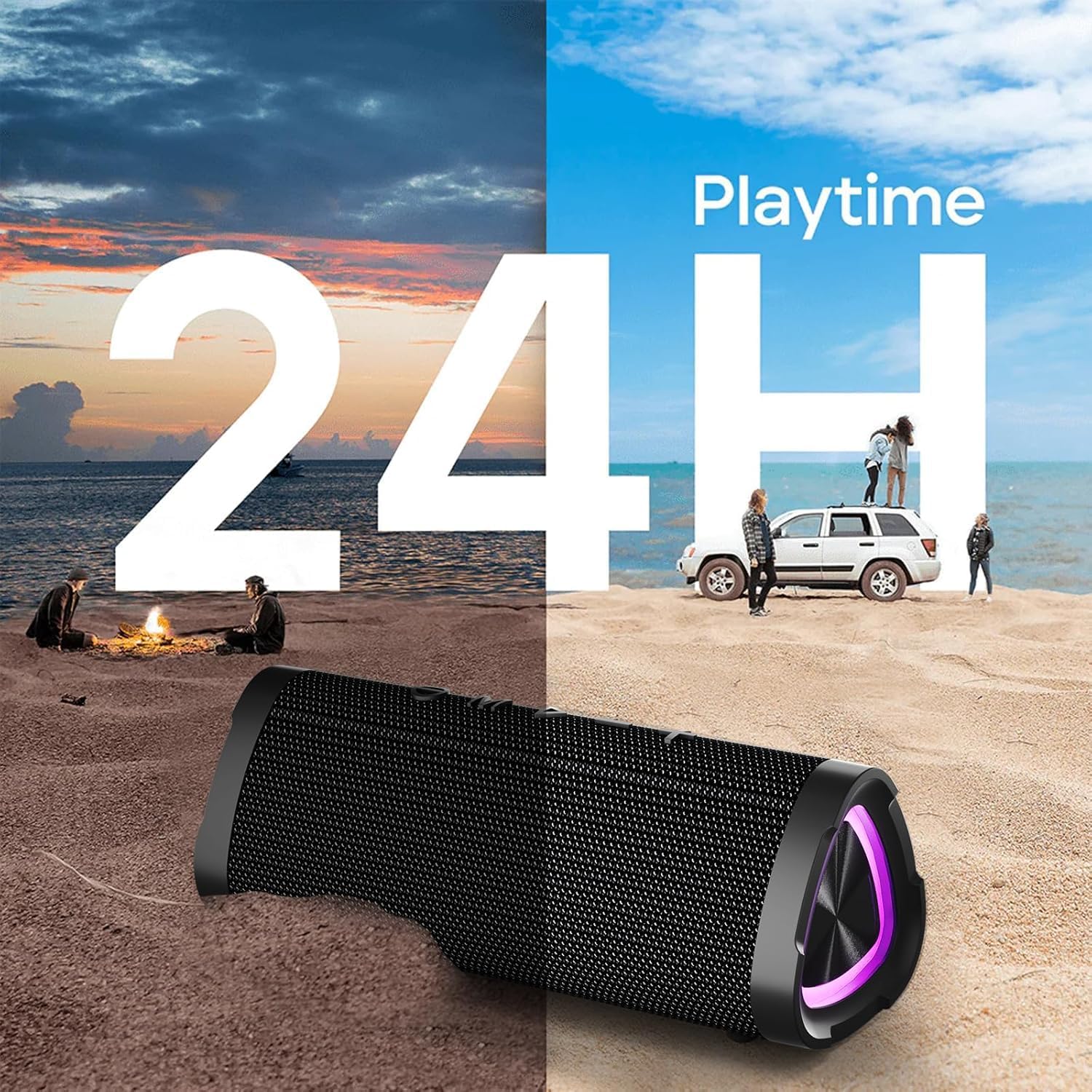 Thumbnail 1 de Vanzon Bluetooth Speakers (TWS) — Wireless Portable 24W Stereo Sound, IPX7, 24H Playtime