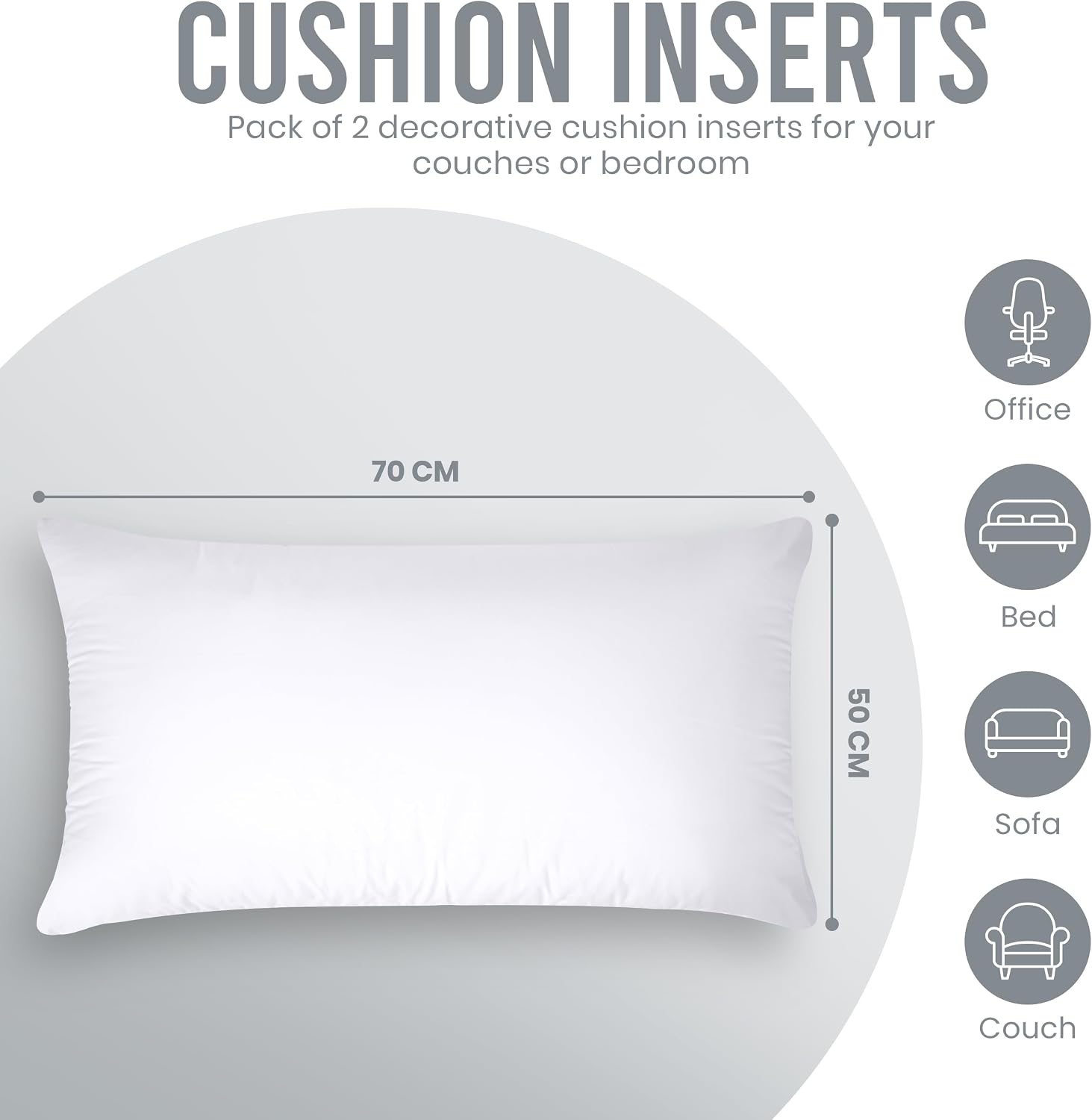 Detalle 2 de Utopia Bedding 2er Set Kissenfüllung 50 x 70 cm 🛋