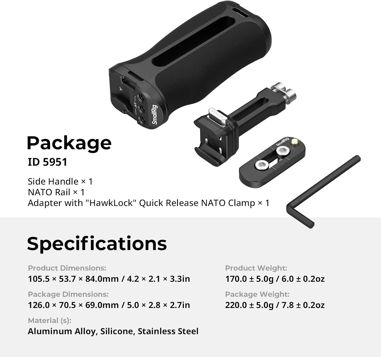 Thumbnail 6 de SmallRig HawkLock H21 – Maniglia laterale a sgancio rapido (5951)