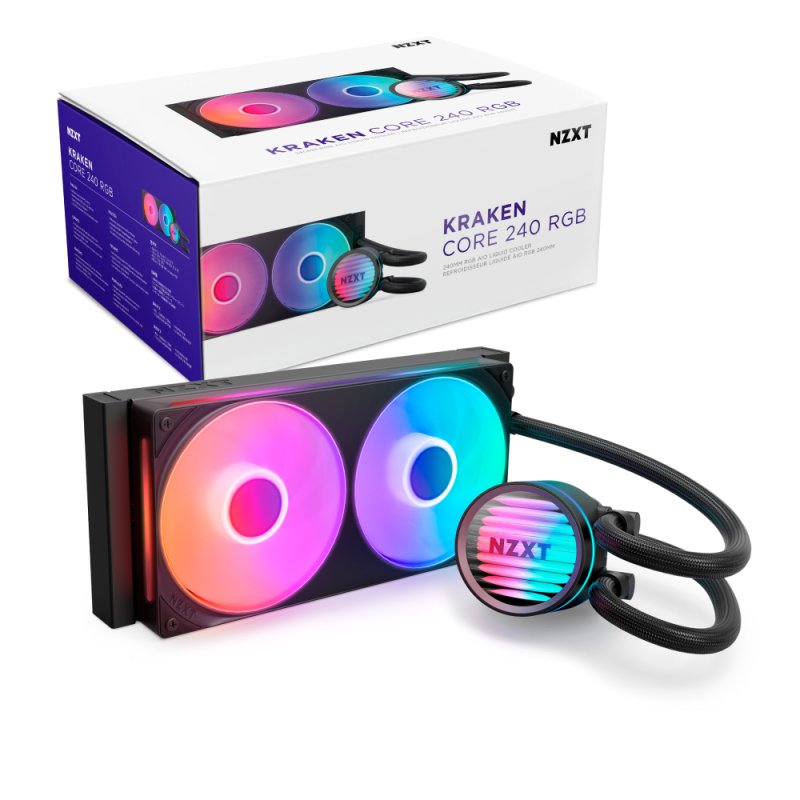 Thumbnail 3 de NZXT Kraken Core 240mm refrigeración líquida con 2 ventiladores RGB multicolor